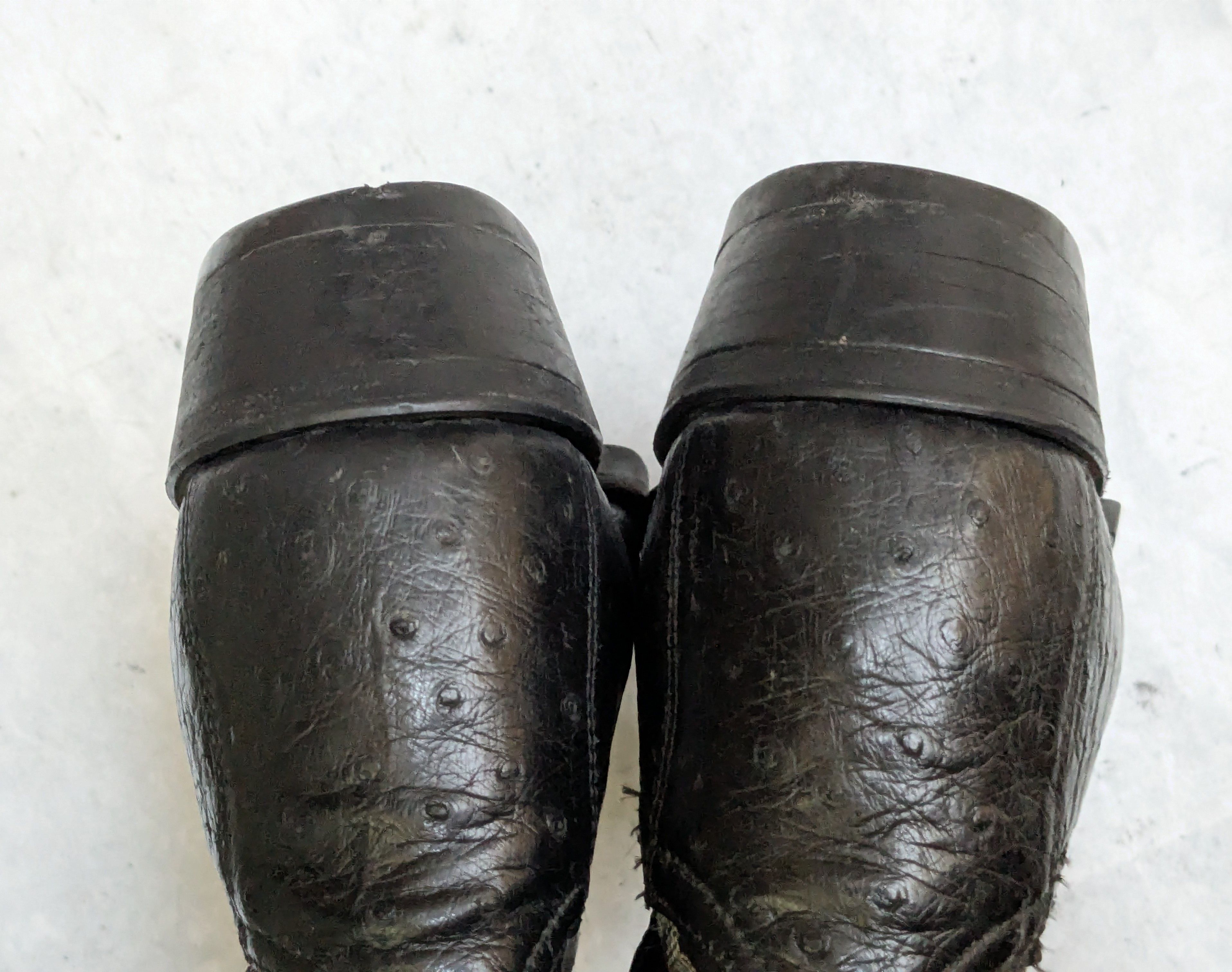 Tony Lama Tony Lama Cowboy Boots Ostrich Leather Black 9.5 D USA Size US 9.5 / EU 42-43 - 11 Thumbnail