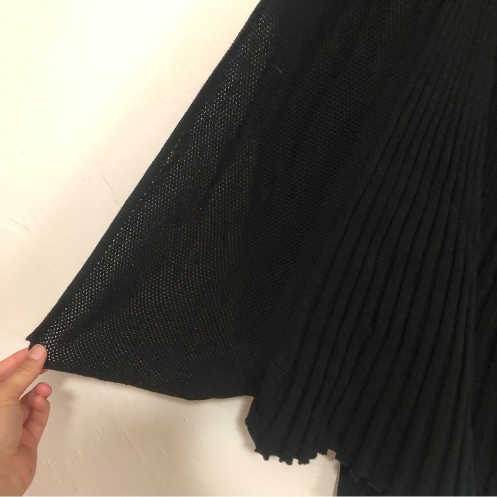 Other Catwalk Studio Knit Black Draped Open Cardigan Sweater Size S / US 4 / IT 40 - 7 Thumbnail