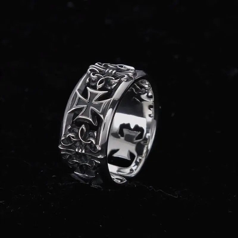 Jewelry × Vintage New retro cross hip-hop punk style niche opening ring Size ONE SIZE - 4 Thumbnail
