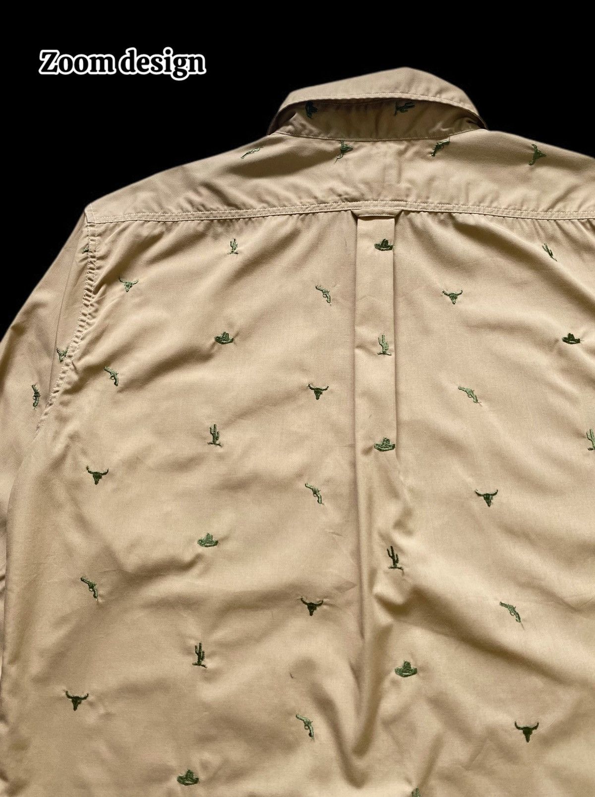 Pherrow's Vintage Pherrow’s Khaki Western-Americana Embroidered Shirt Size US M / EU 48-50 / 2 - 9 Thumbnail