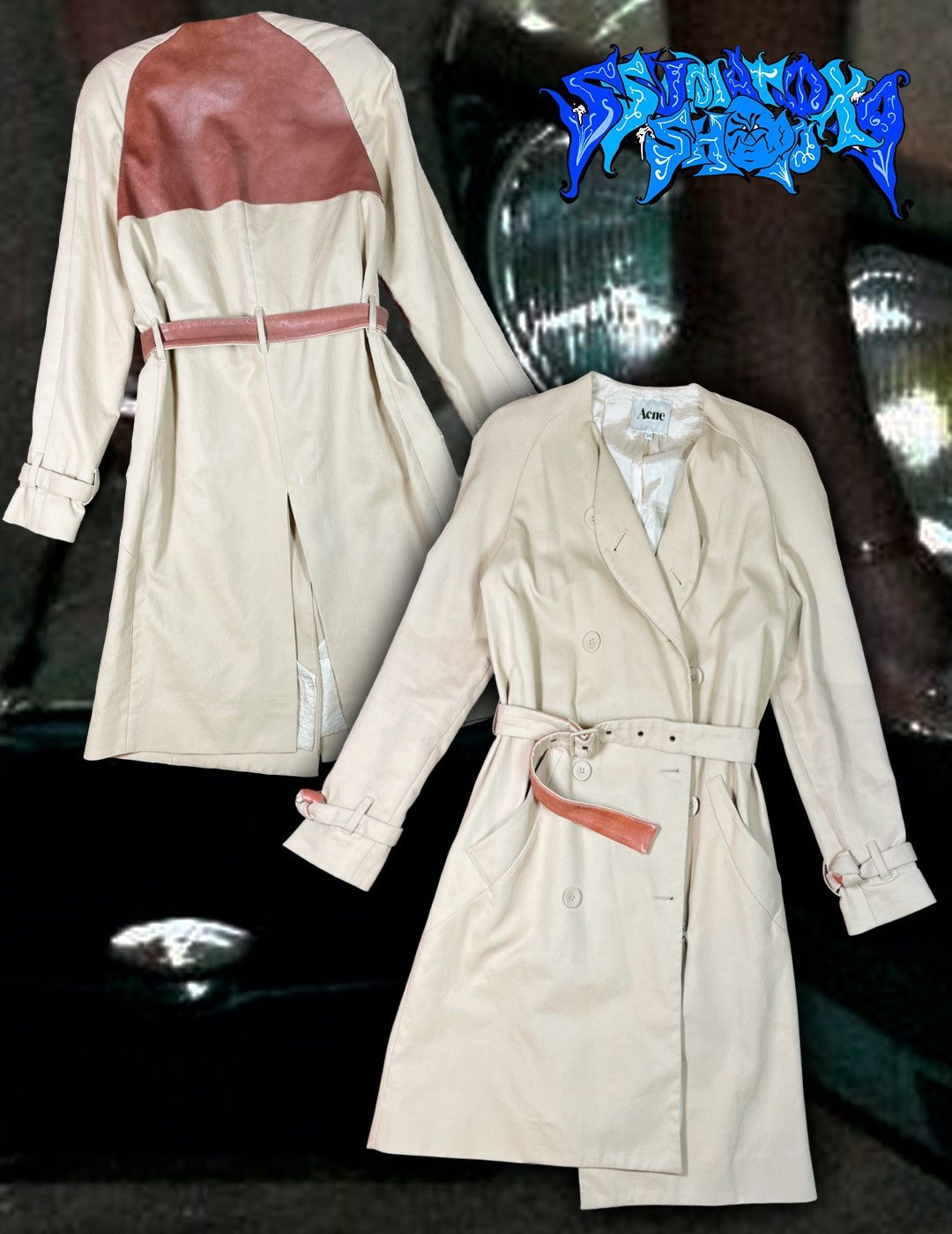 Acne Studios High Fashion Designer Acne Studios Belted Trench Coat Size M / US 6-8 / IT 42-44 - 1 Thumbnail