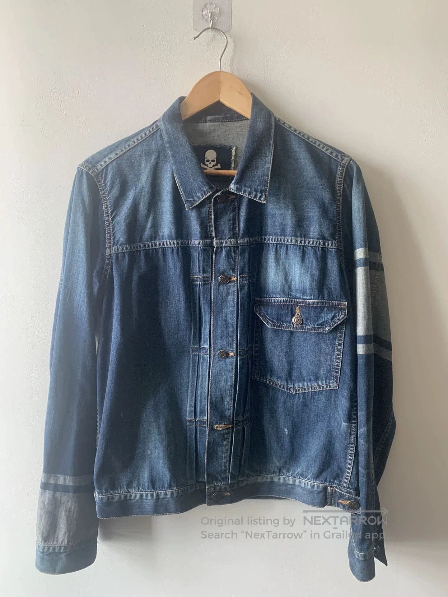 Mastermind Japan mastermind Japan Denim Jacket with Skull Embroidery. Size US S / EU 44-46 / 1 - 1 Thumbnail
