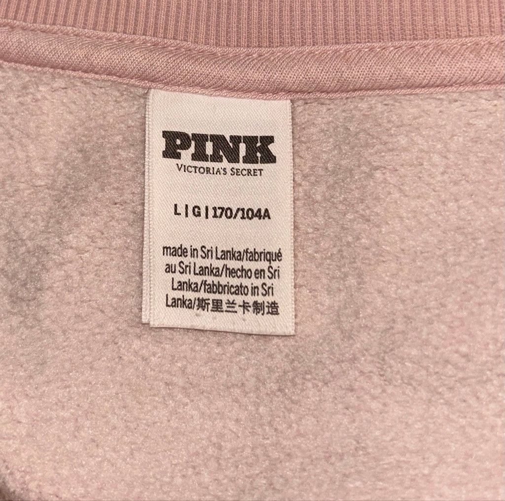 Pink Pink Victoria Secret Women Athletic Crop Sweatshirt Size L Size L / US 10 / IT 46 - 4 Thumbnail