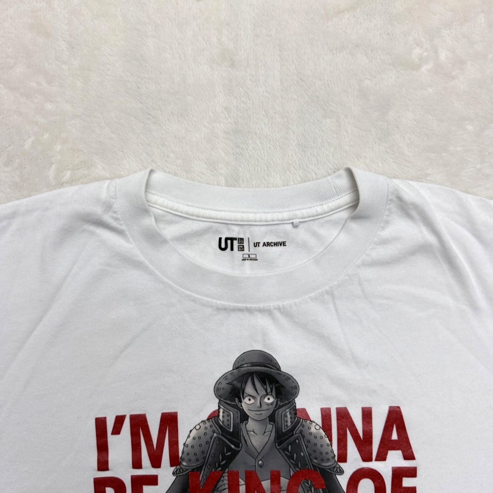 Uniqlo Uniqlo UT One Piece Monkey D Luffy Shirt Mens Small White Anime Graphic Tee Size US S / EU 44-46 / 1 - 2 Thumbnail