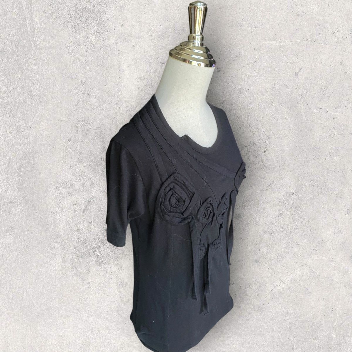 Yohji Yamamoto Yohji Yamamoto Noir Floral Appliqué T Shirt Size M / US 6-8 / IT 42-44 - 4 Thumbnail