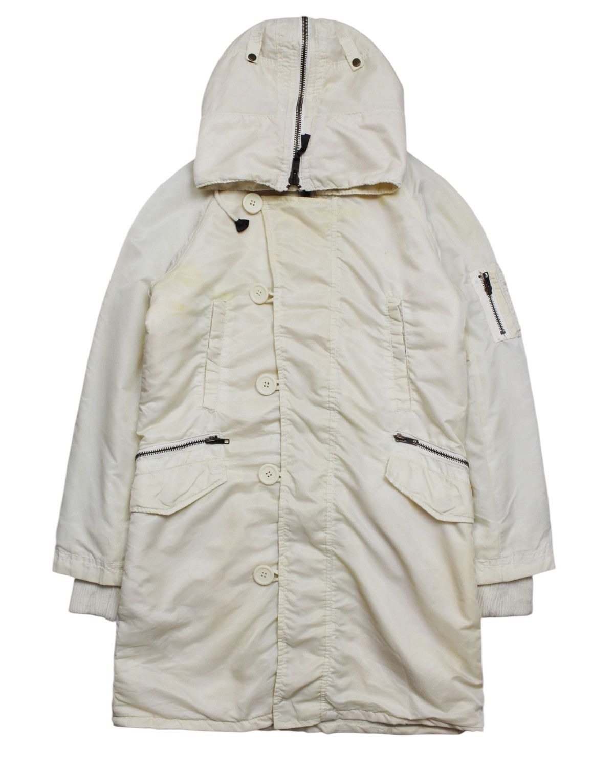 GOA 2000S GOA JAPAN IVORY HOODED FISHTAIL PARKA SHERPA LINED Size US S / EU 44-46 / 1 - 1 Thumbnail