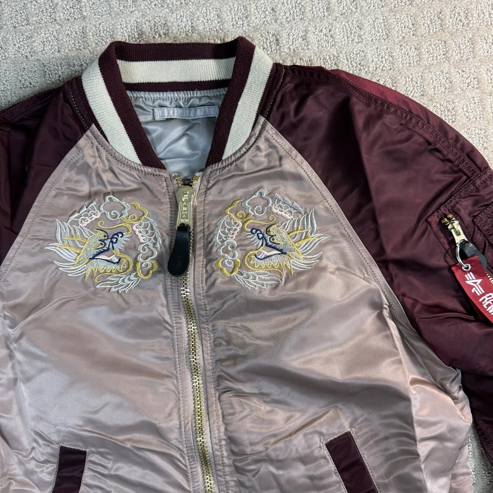 Alpha Industries Alpha Industries Japan Souvenir Bomber Jacket Womens S Size S / US 4 / IT 40 - 2 Thumbnail