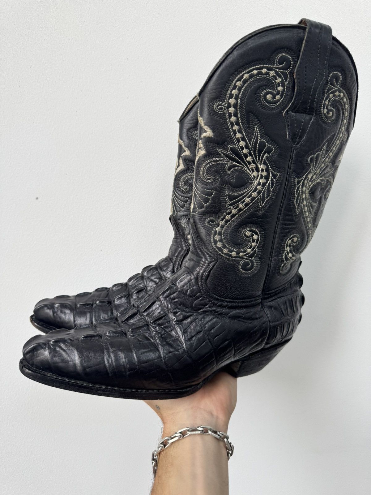 If Six Was Nine Rare Alligator leather western boots 90s guidi style y2k Size US 8 / EU 41 - 1 Thumbnail