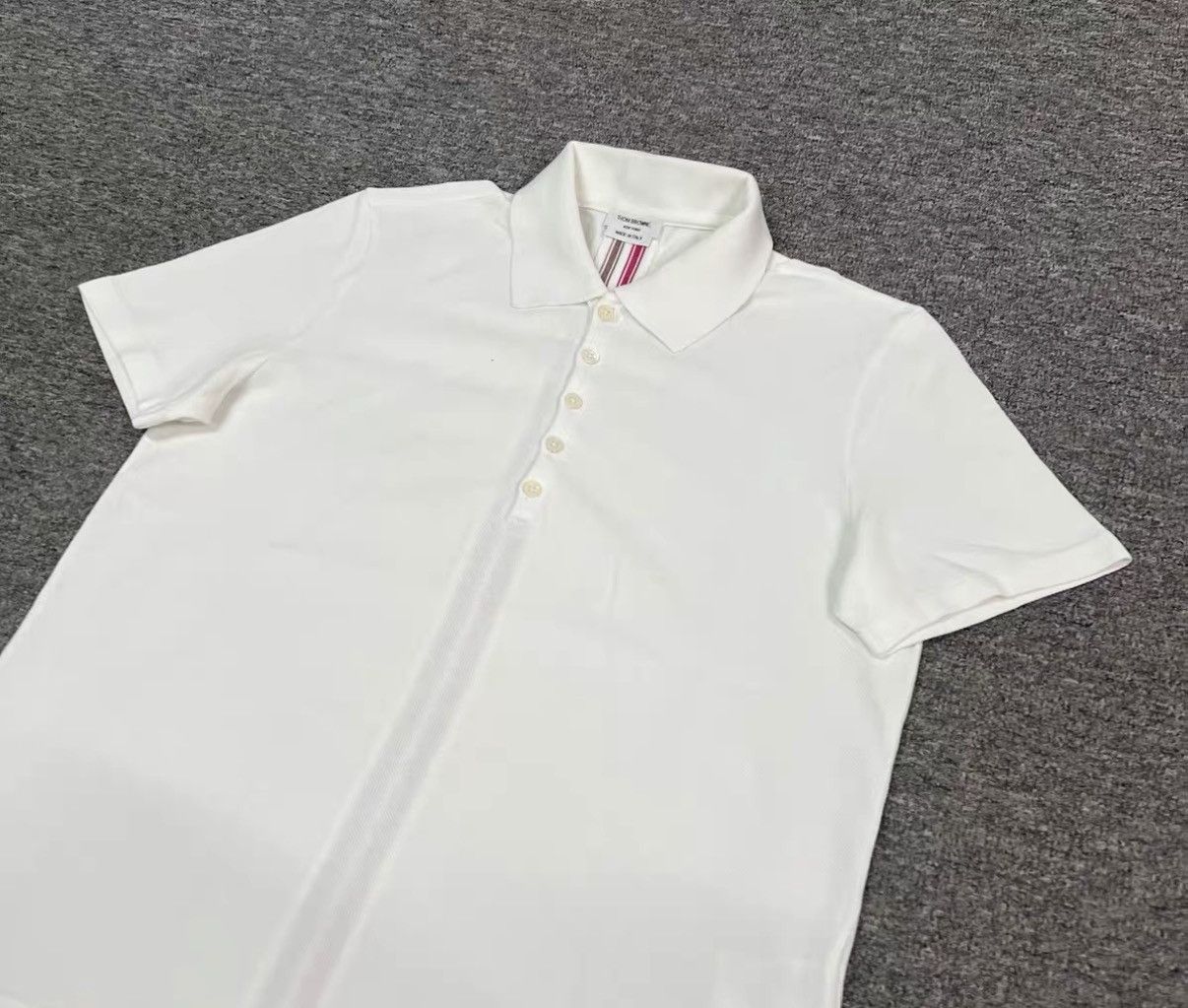 Thom Browne Thom Browne Striped Short Sleeve Polo Shirt J16 Size US XS / EU 42 / 0 - 3 Thumbnail