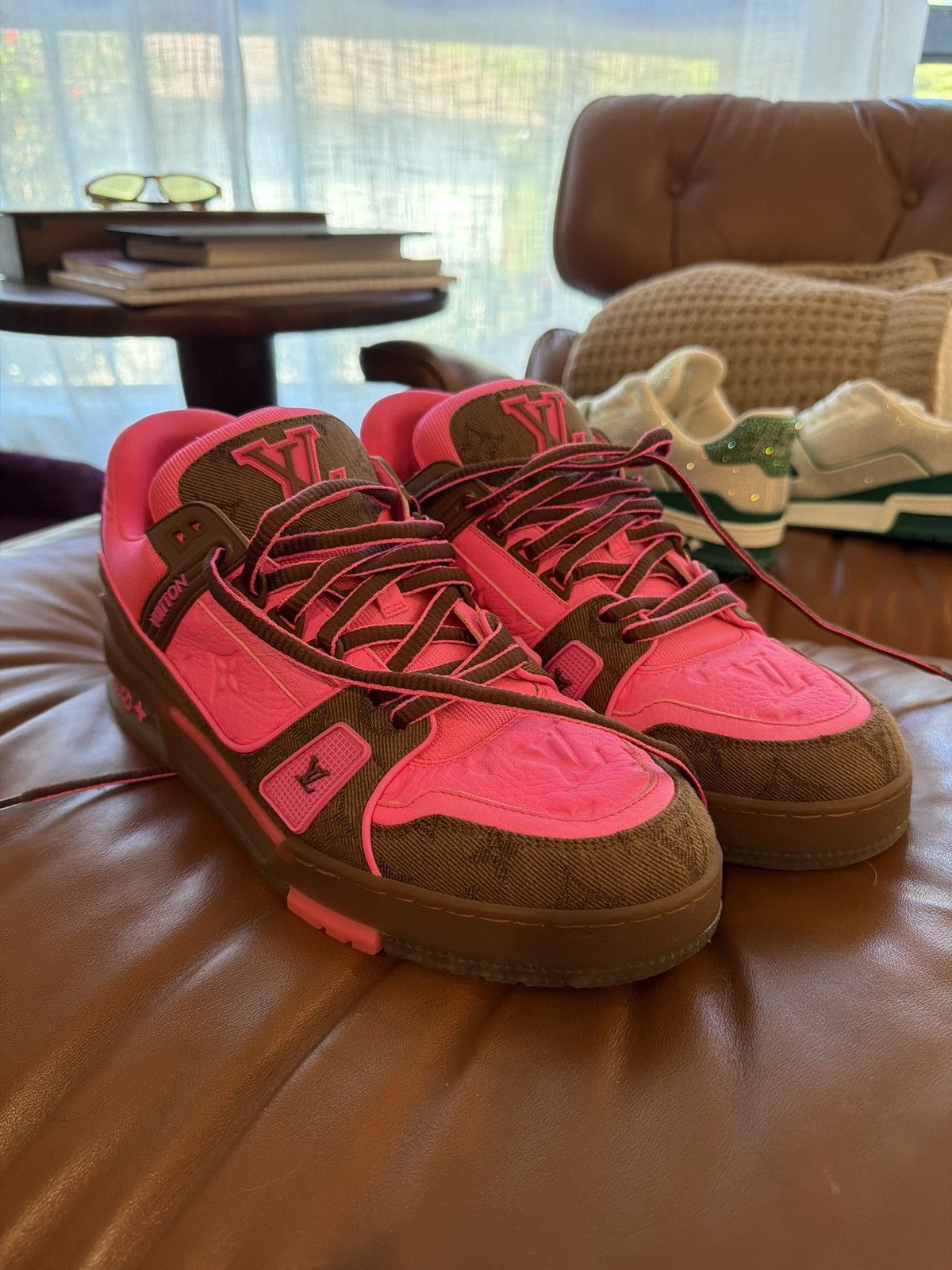 Louis Vuitton Louis Vuitton X Virgil Abloh - LV Trainer - Pink / Brown Size US 9.5 / EU 42-43 - 1 Thumbnail