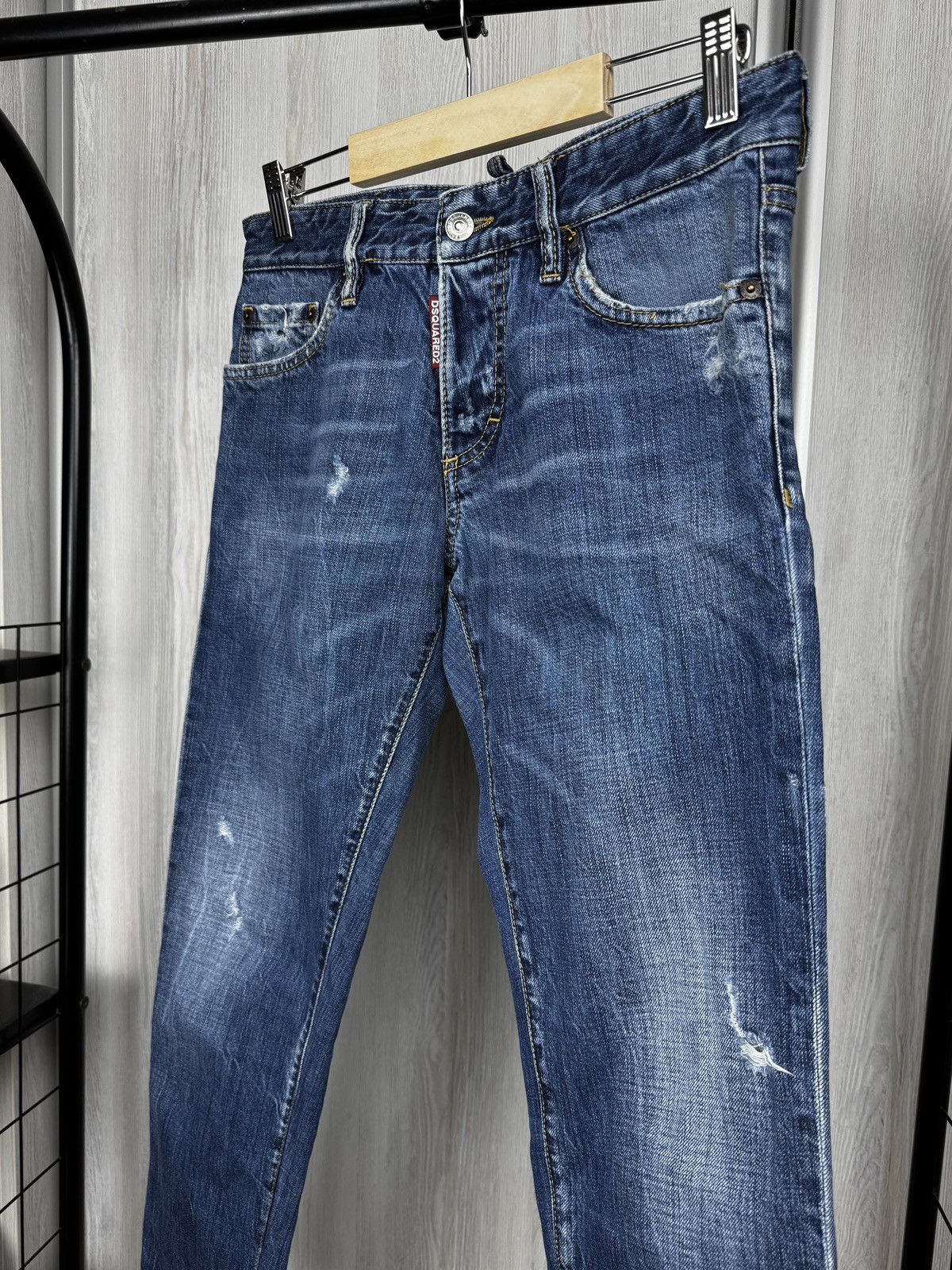 Dsquared2 Dsquared2 blue distressed faded slim jeans denim pants Size 28" / US 6 / IT 42 - 5 Thumbnail