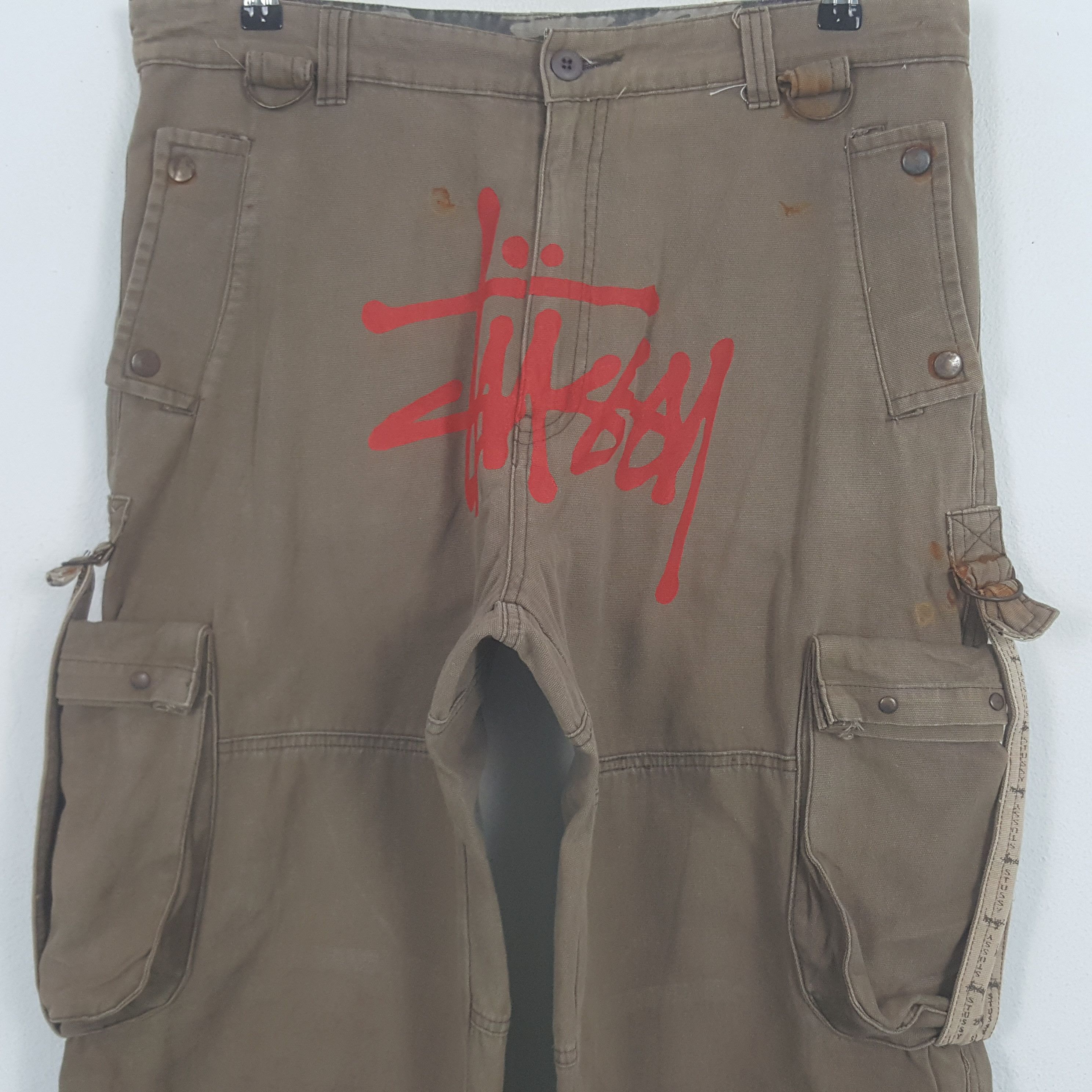 Stussy Vintage Stussy Streetwear Style Cargo Baggy Pants Size US 35 - 2 Thumbnail