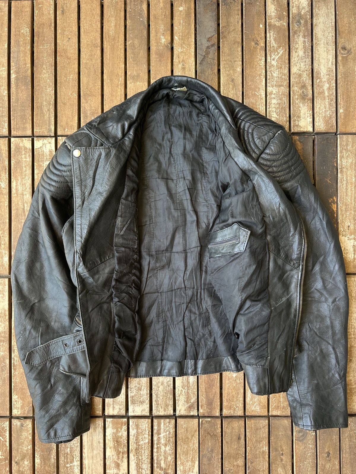 Vintage Vintage 1980s Leather Motorcycle Jacket Size US M / EU 48-50 / 2 - 6 Thumbnail