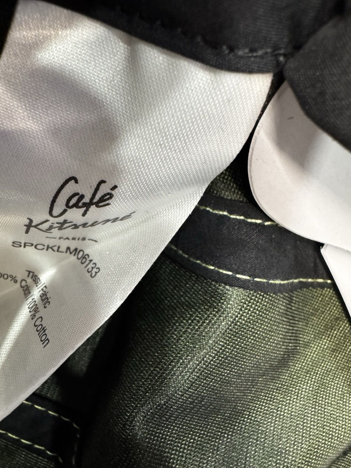 Maison Kitsune Maison Kitsuné Cafe Paris 5-Panel Baseball Cap Matcha BNWT Size ONE SIZE - 9 Thumbnail