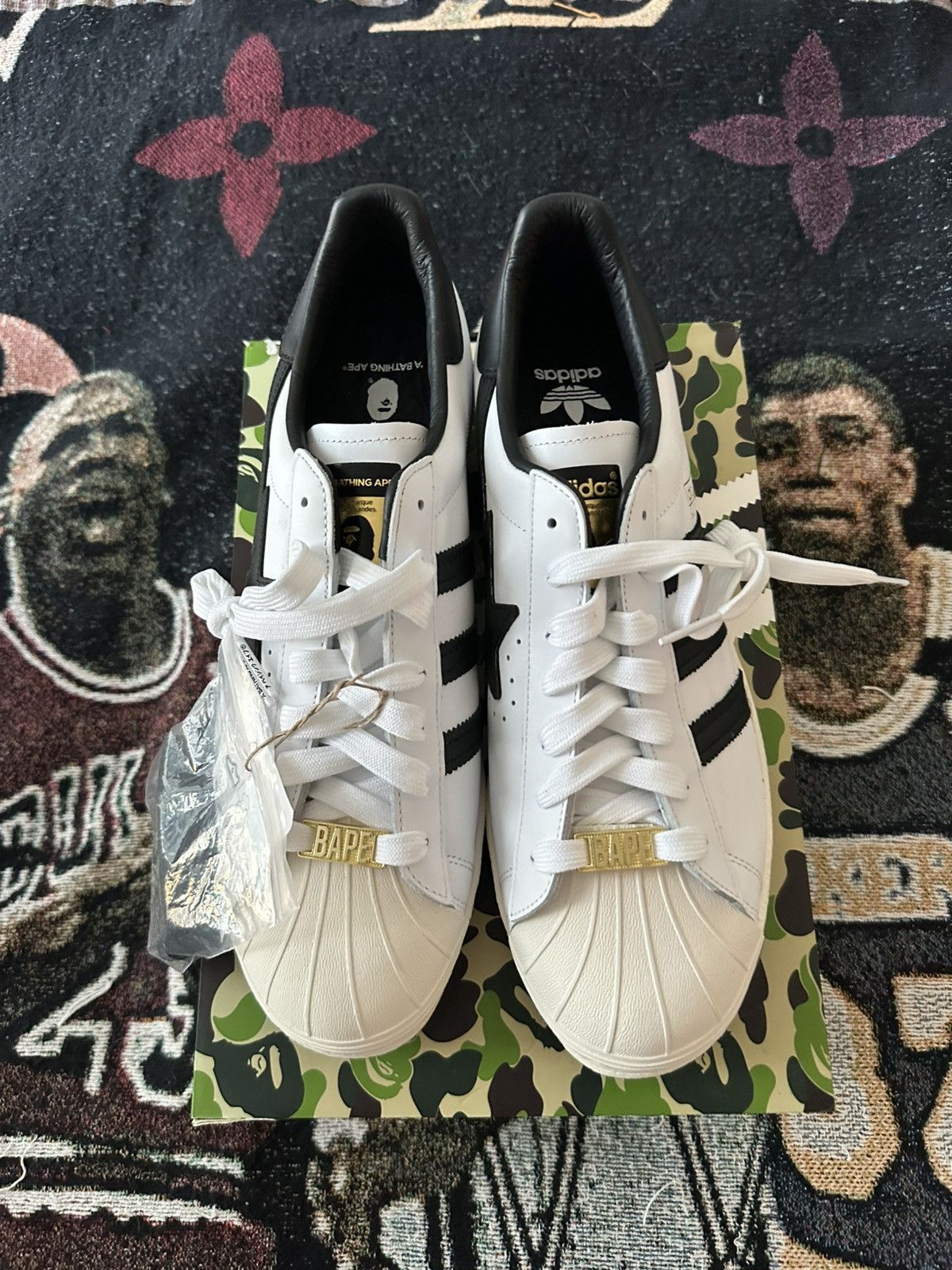 Adidas × Bape Bape x Adidas Superstar 80s Size US 11 / EU 44 - 1 Thumbnail