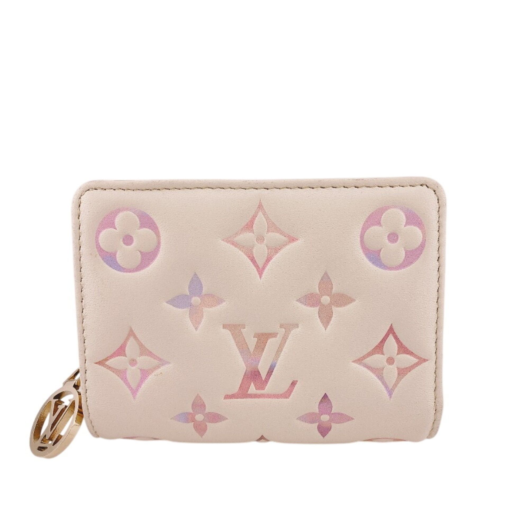 Louis Vuitton Louis Vuitton M25601 Portefeuille Lou Monogram Empreinte Bi-fold Wallet Pink Size ONE SIZE - 1 Thumbnail