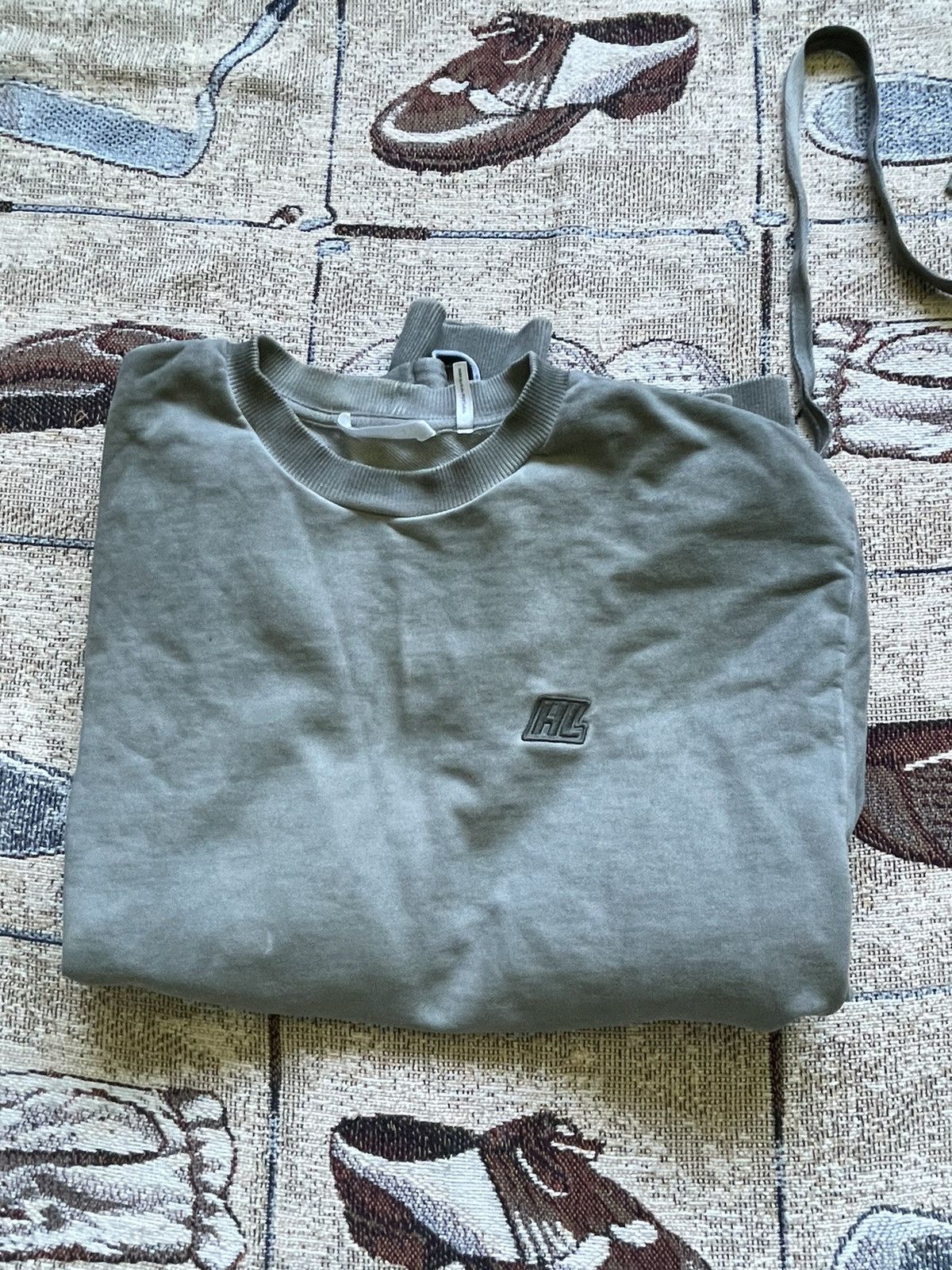 Helmut Lang Helmut Lang Green Crewneck Size US L / EU 52-54 / 3 - 4 Thumbnail