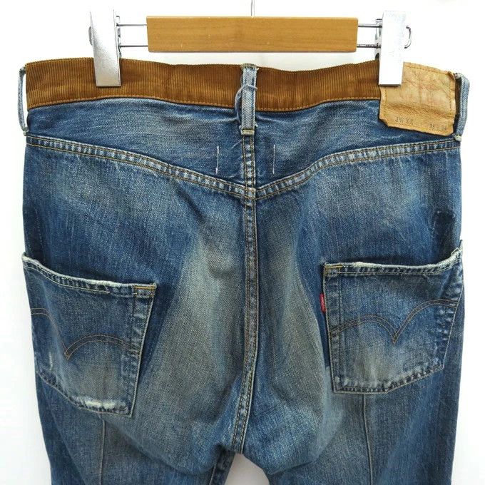 Junya Watanabe Denim Zipper Wide Pattern Patch Work Pants Cotton Indigo Size US 32 / EU 48 - 5 Thumbnail