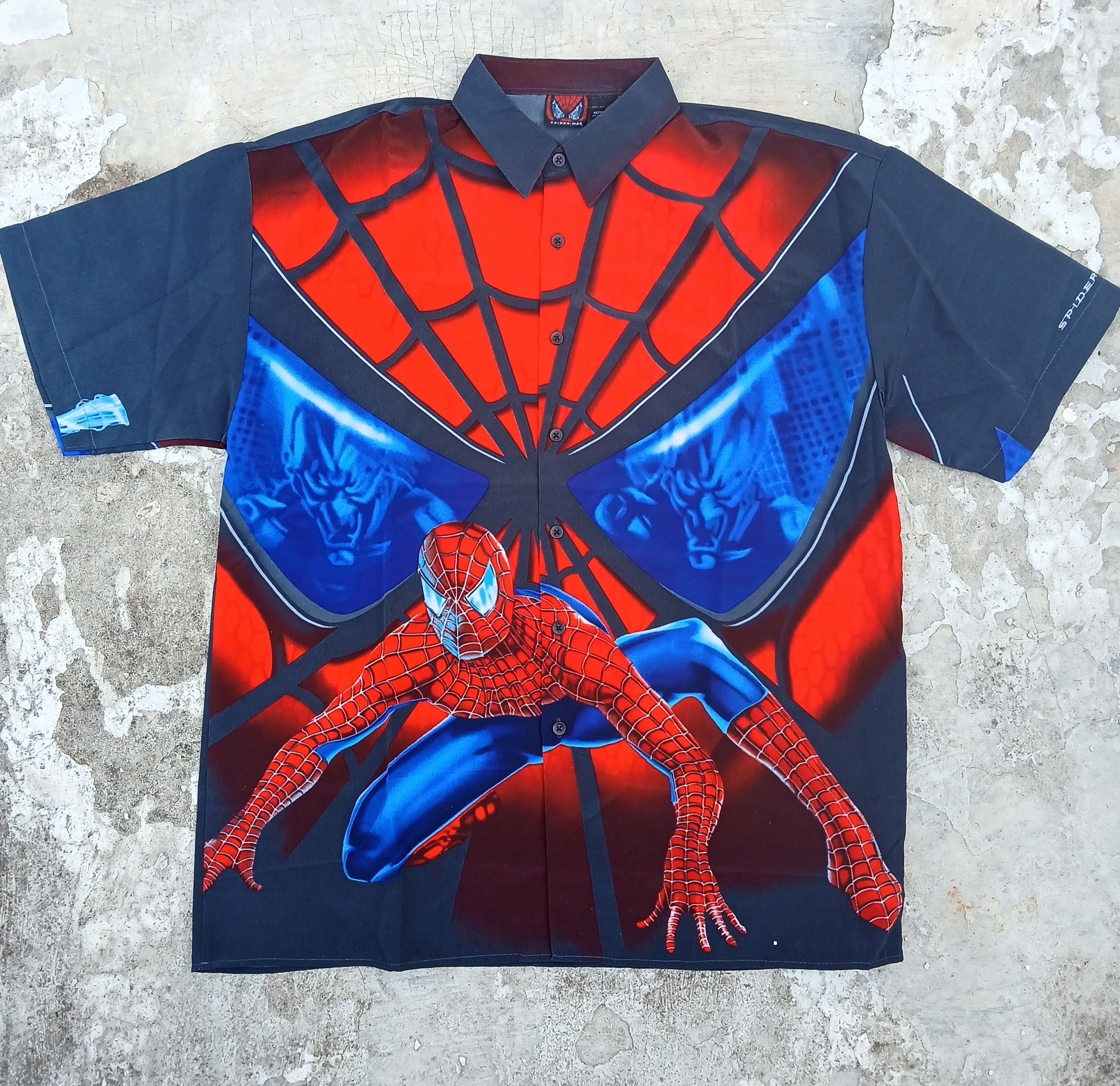 Marvel Comics × Vintage Y2k spiderman movie aop shirt Size XL / US 12-14 / IT 48-50 - 1 Thumbnail