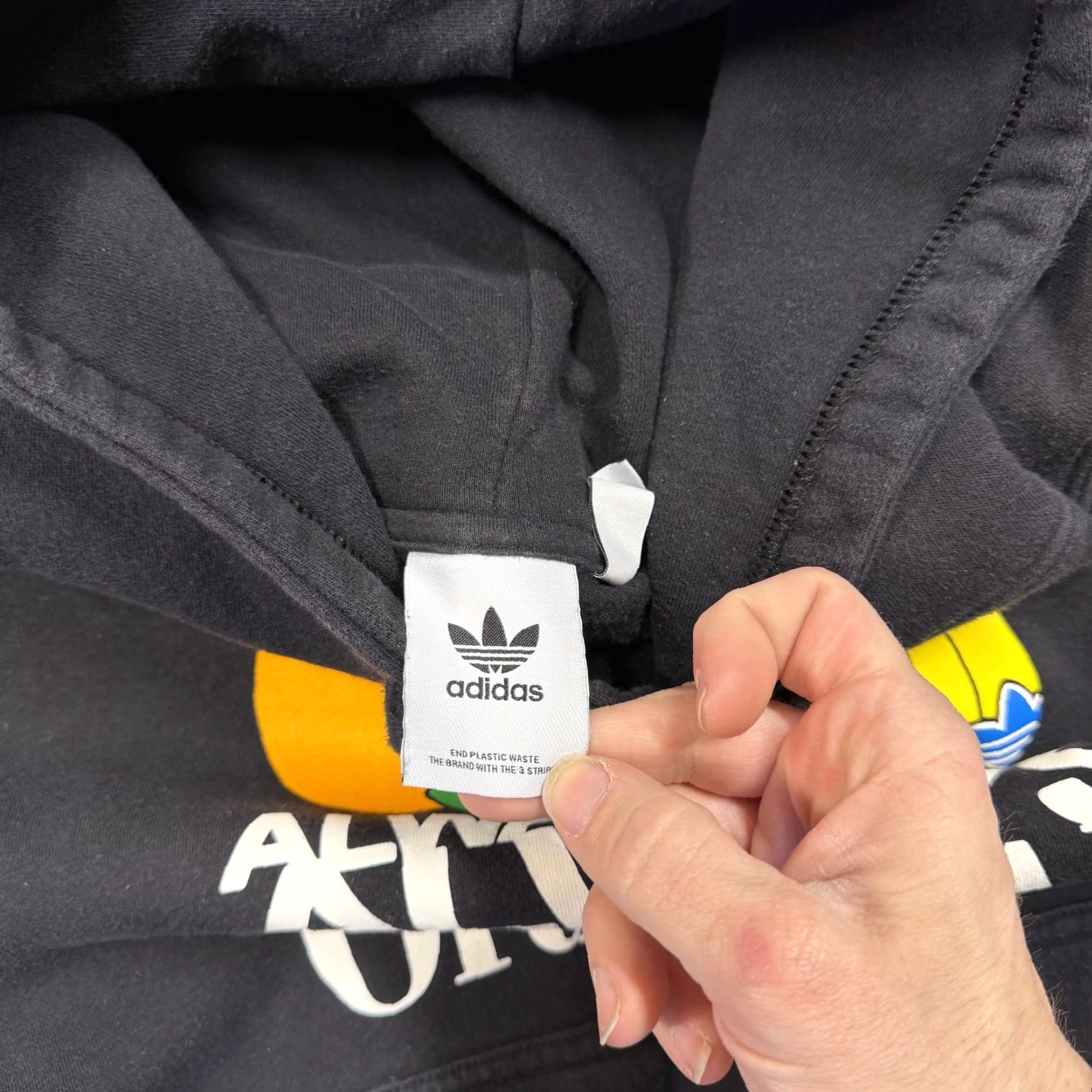 Adidas Adidas Originals Hoodie Sweatshirt Mens Large Black Graphic Print Logo Pullover Hooded Size US L / EU 52-54 / 3 - 4 Thumbnail