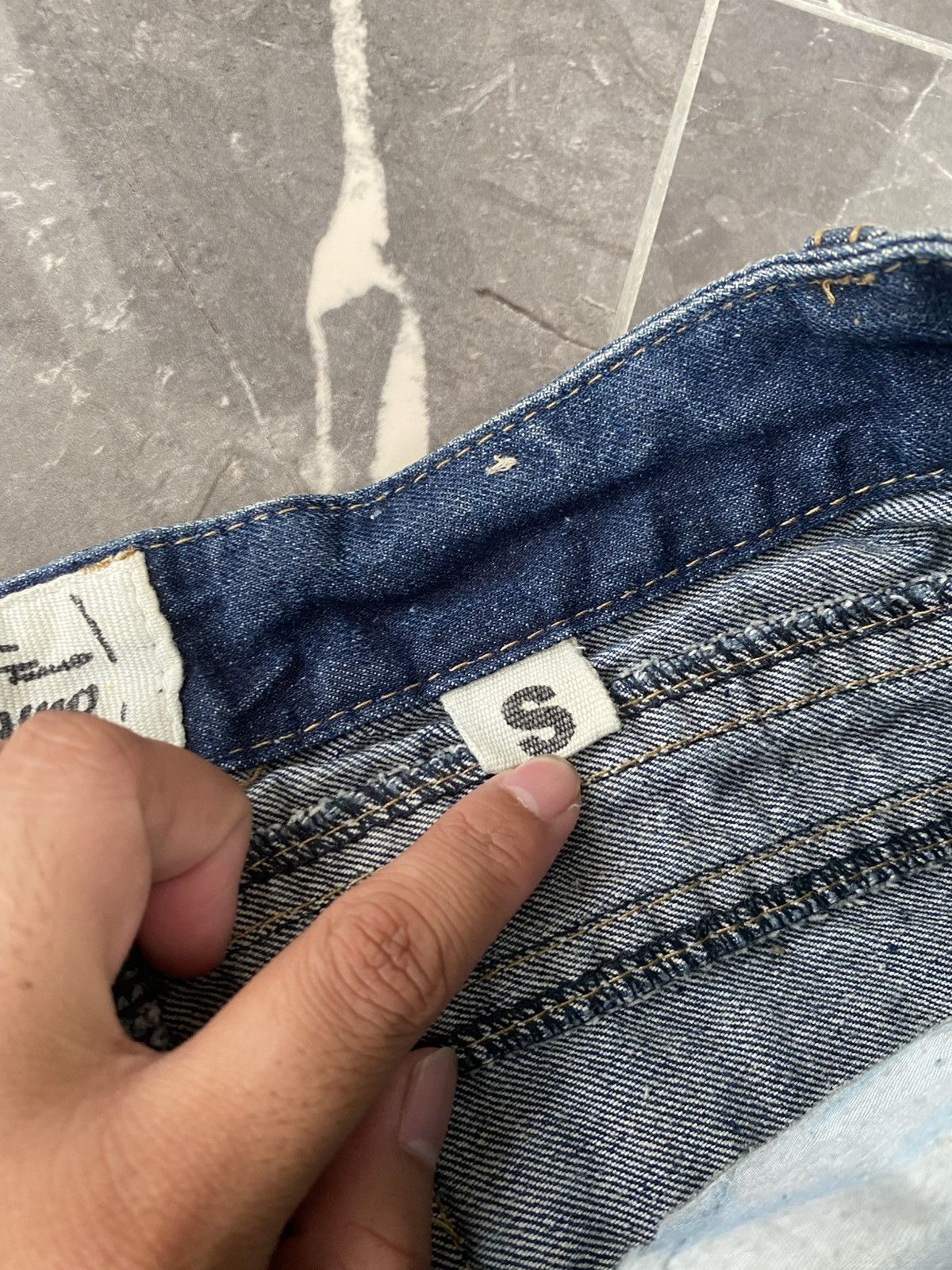 If Six Was Nine × Japanese Brand × Le Grande Bleu (L.G.B.) Japanese Hamp Patch Short Denim Kmrii Goa Size 28" / US 6 / IT 42 - 7 Thumbnail