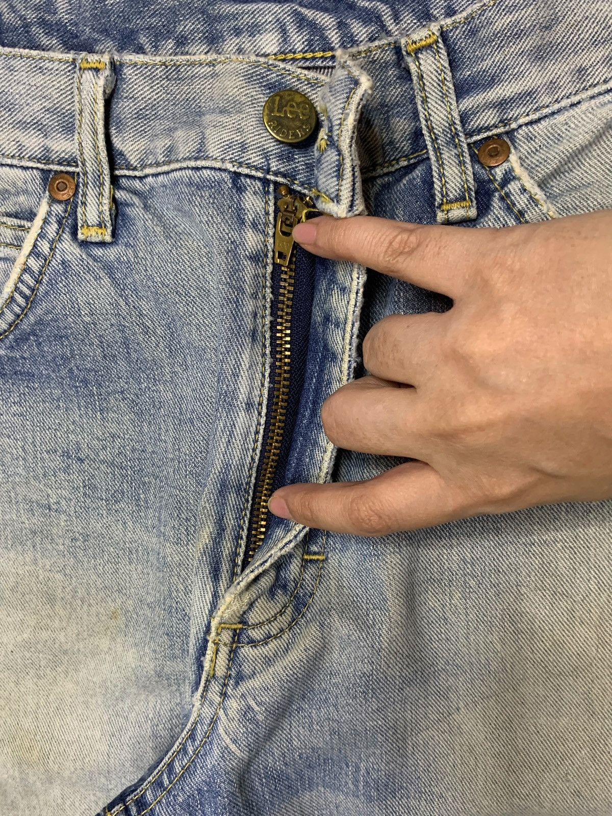 Lee SALES🔥Vintage Japanese Lee Mud Wash Distressed Loose Jeans Size US 28 / EU 44 - 3 Thumbnail