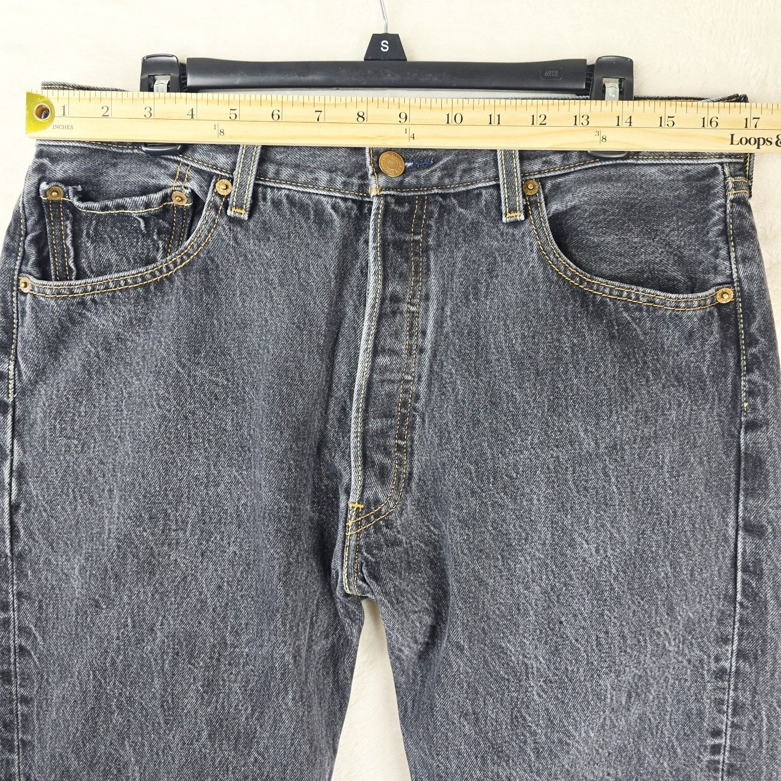 Levi's Vintage Levis 501xx Jeans Mens Fits 34x31 Black 36x36 Size US 34 / EU 50 - 12 Thumbnail