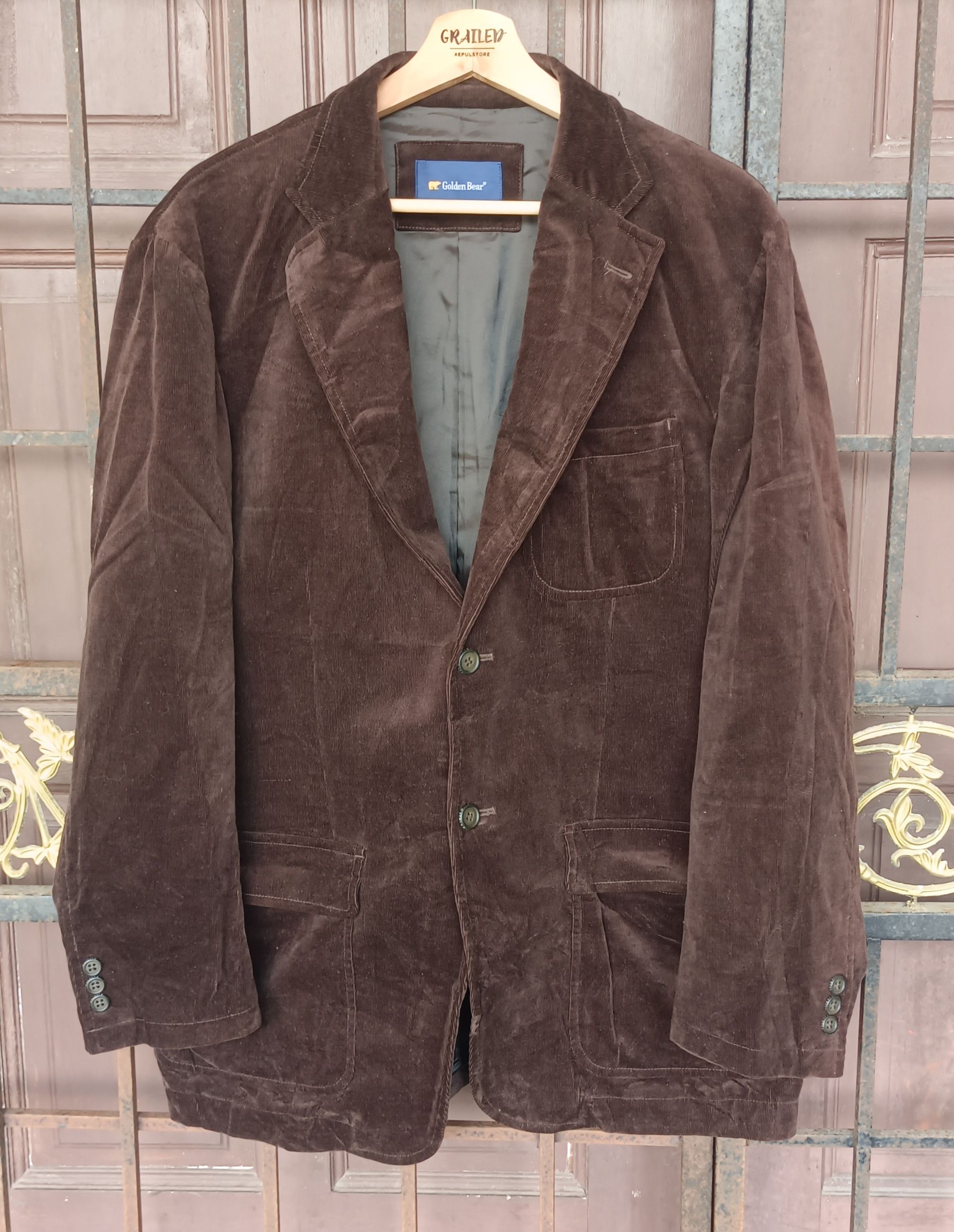 Golden Bear × Japanese Brand × Vintage Golden Bear Coduroy Blazer Jacket Size US L / EU 52-54 / 3 - 1 Thumbnail
