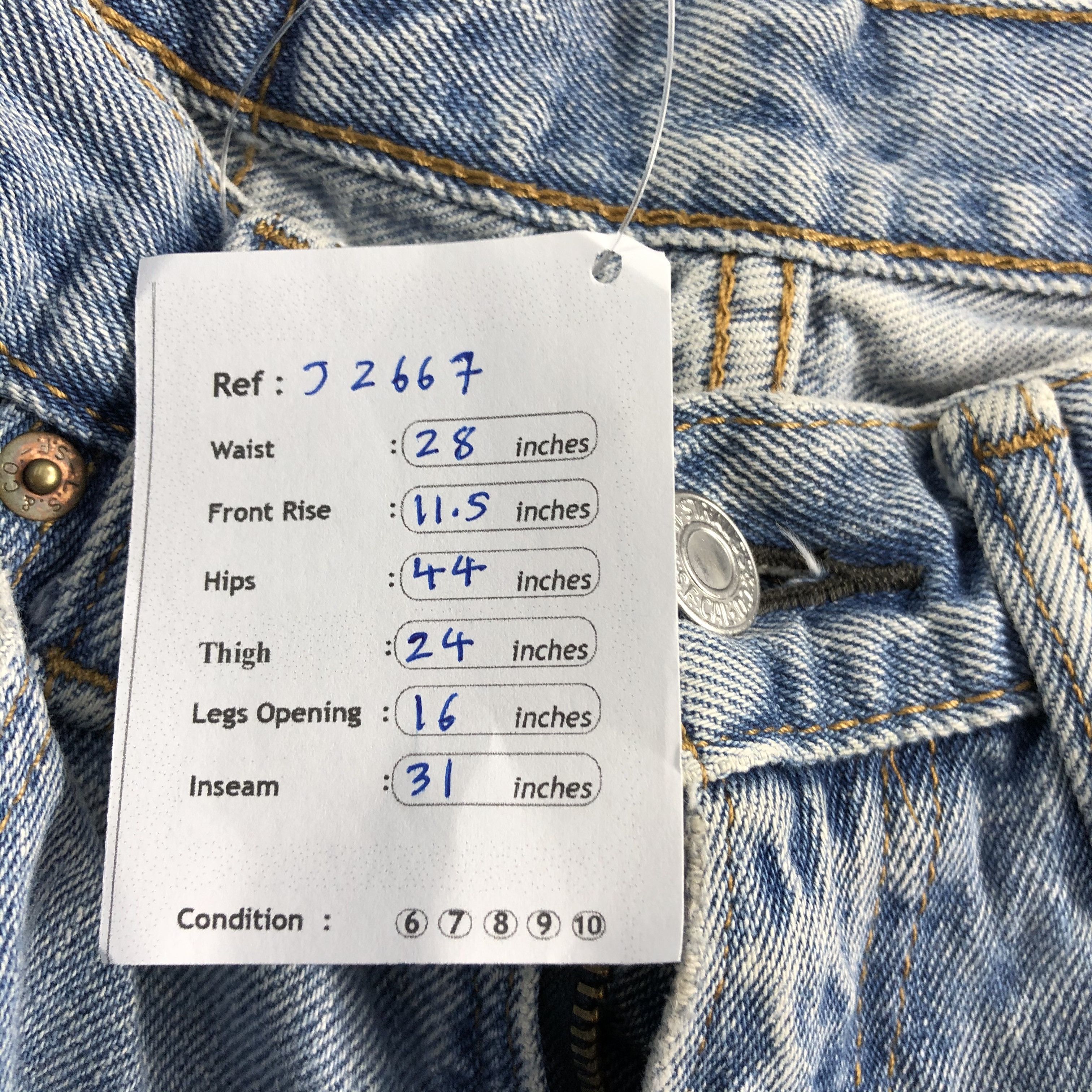 Levi's Vintage Blue Wash Levis 550 Jeans-J2667 Size US 28 / EU 44 - 14 Thumbnail