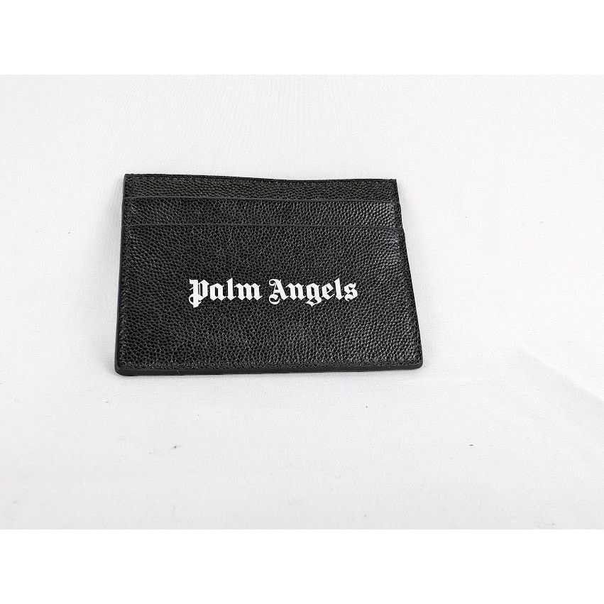 Palm Angels o1rshd1 Size: OS / Logo Caviar Card Holder in Black/White Size ONE SIZE - 1 Thumbnail