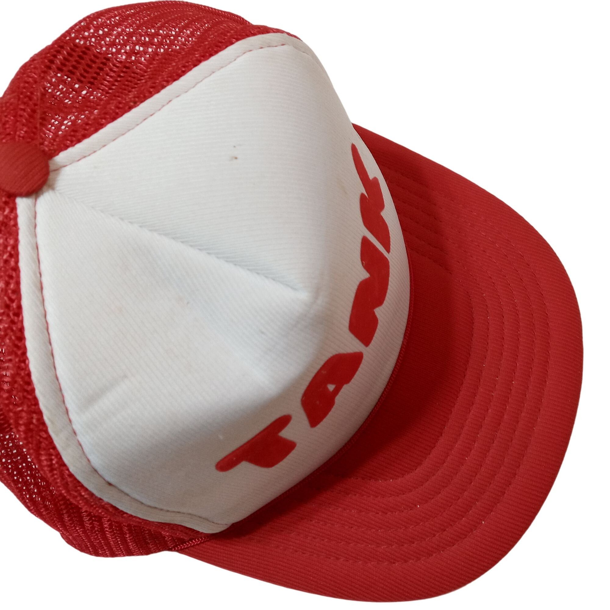 Other Tank Cap Hat Mesh Snapback Vintage Trucker Red White Retro Size ONE SIZE - 5 Thumbnail