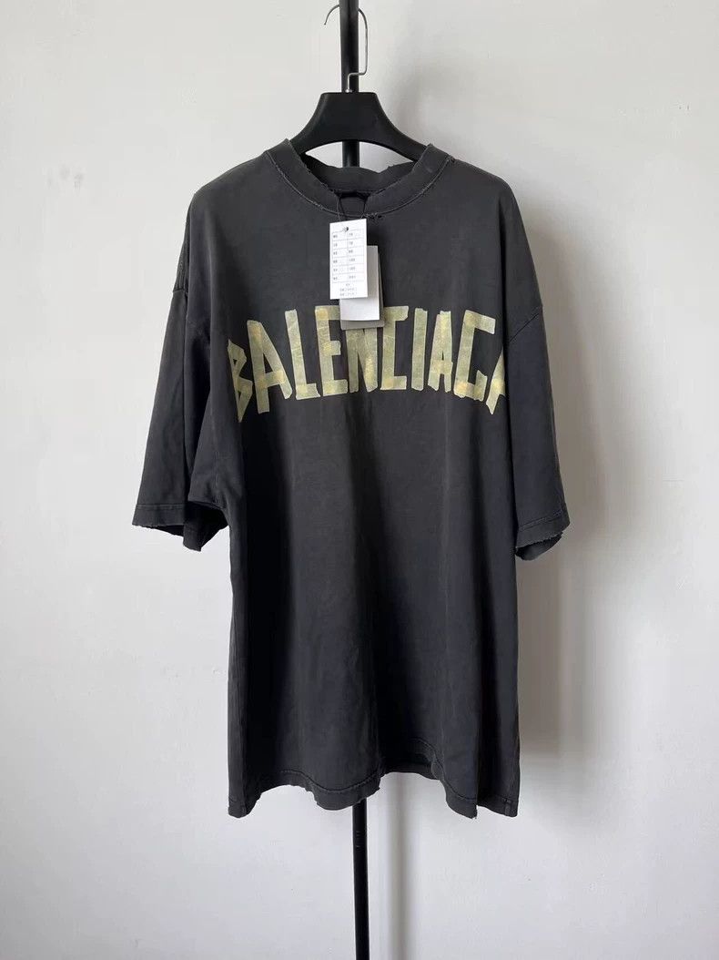 Balenciaga Balenciaga Tape monogrammed Logo printed Jersey crewneck l Size US M / EU 48-50 / 2 - 1 Thumbnail