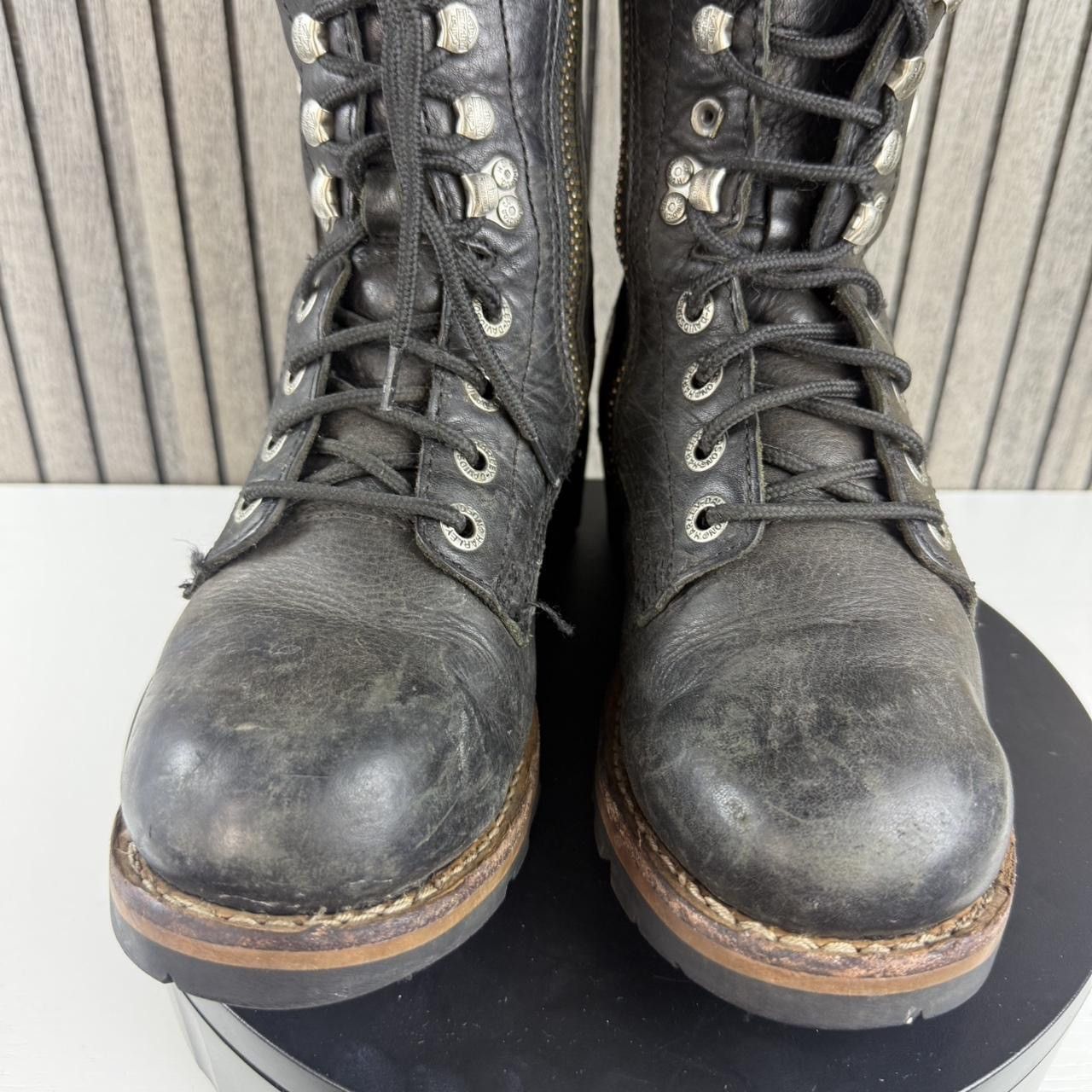 Harley Davidson Vinatge Harley Davidson black leather biker logger boot Size US 8.5 / EU 41-42 - 4 Thumbnail