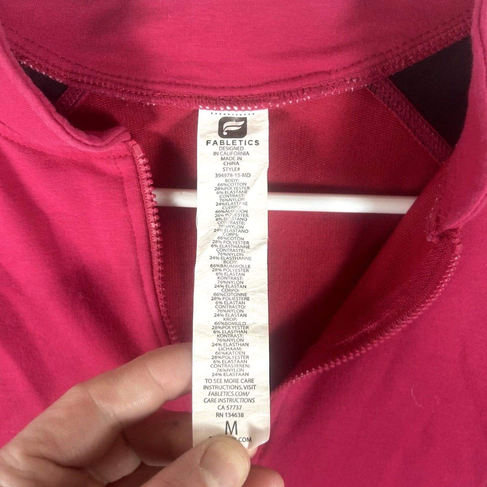 Fabletics Fabletics Jacket Womens M Hot Pink Knit 1/4 Zip Athletic Activewear Top, Short Sleeve? Size M / US 6-8 / IT 42-44 - 5 Thumbnail