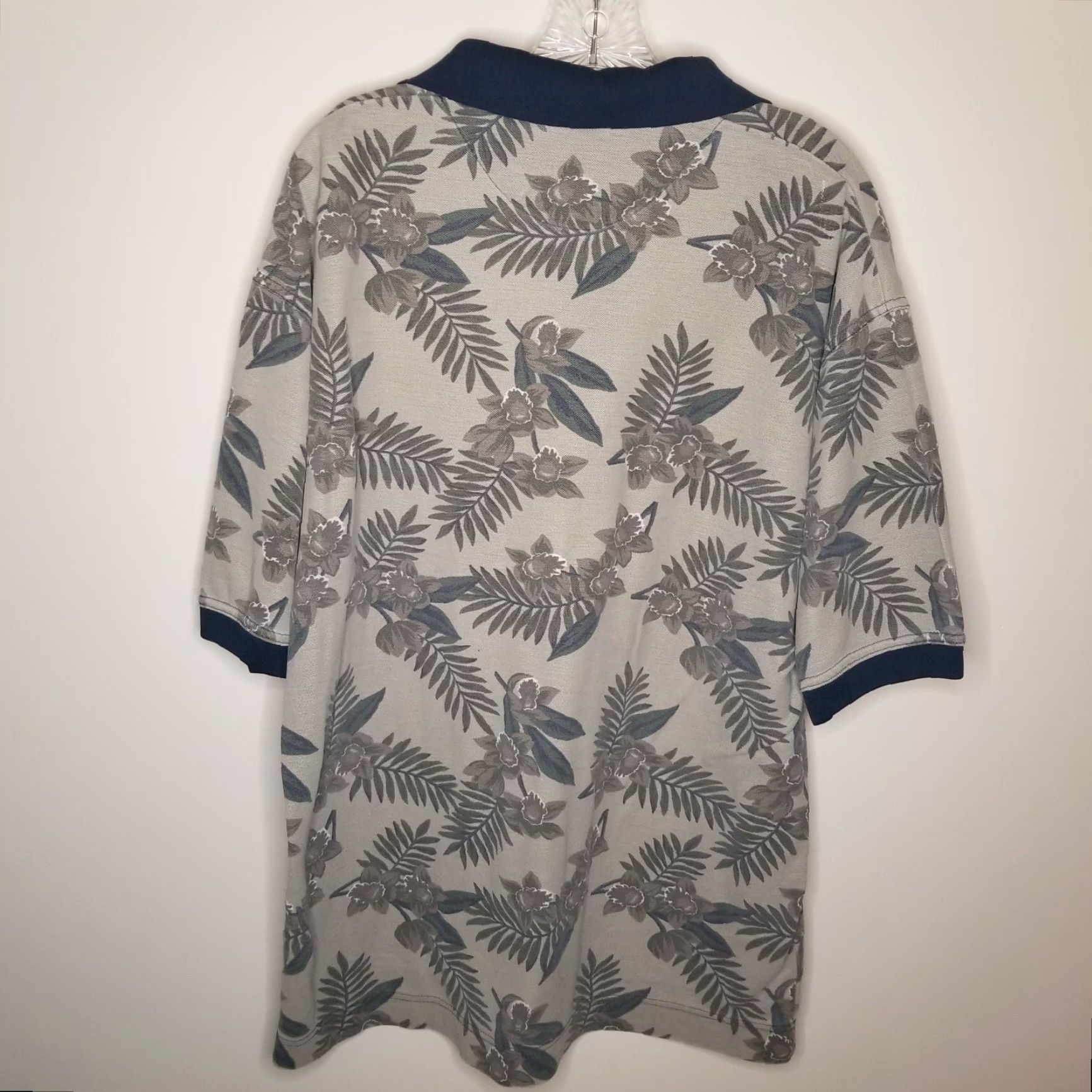 Bugle Boy VINTAGE Bugle Boy Floral Polo Shirt Adult XL Green Short Sleeve Mens Size US XL / EU 56 / 4 - 5 Thumbnail