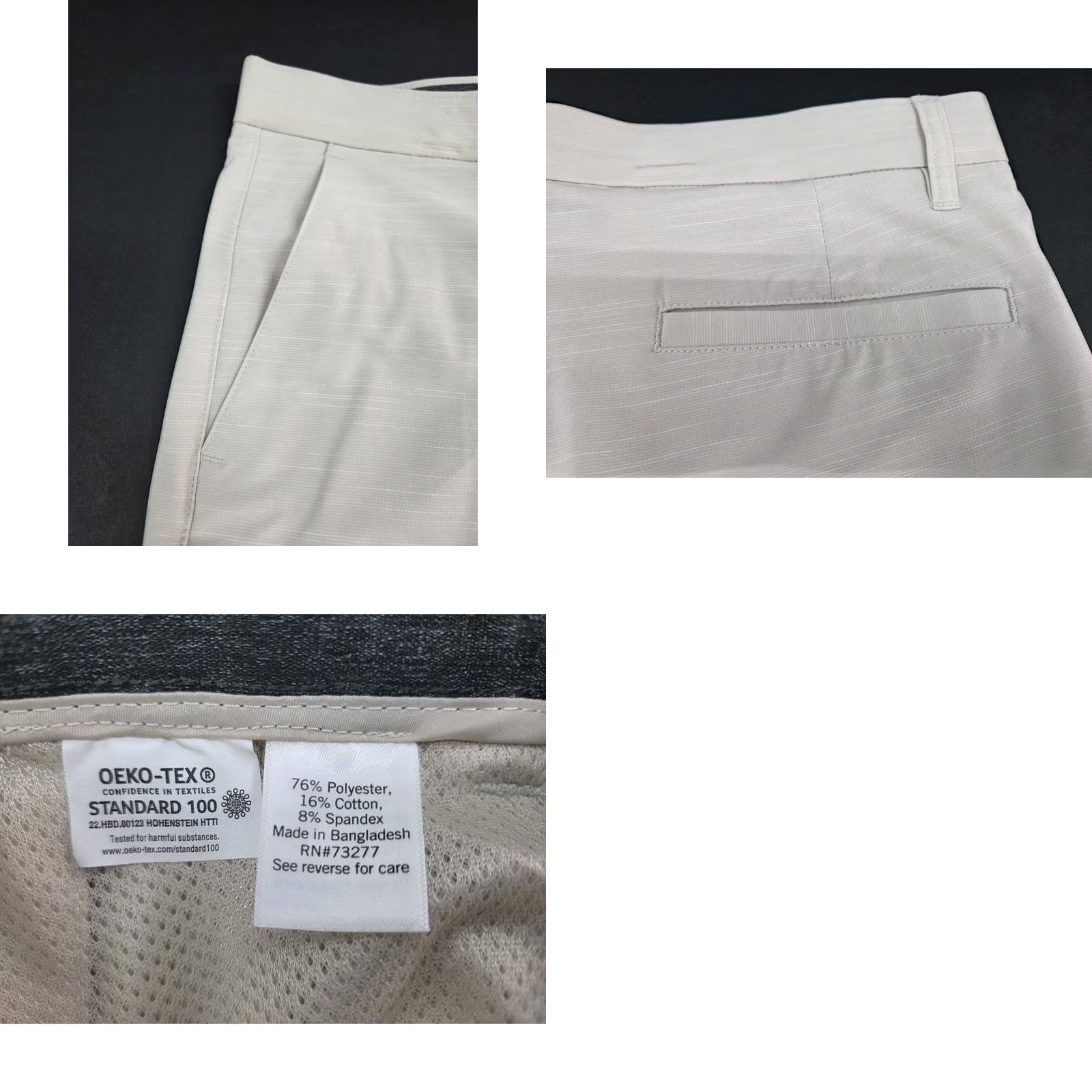 Apt. 9 NWT Apt. 9 Mens Beige Premier Flex Performance Tech Short 33 Chino Regular 8in Inseam Beige Moisture Wicking Quick Dry Pockets Zipper Button Size US 33 - 8 Thumbnail