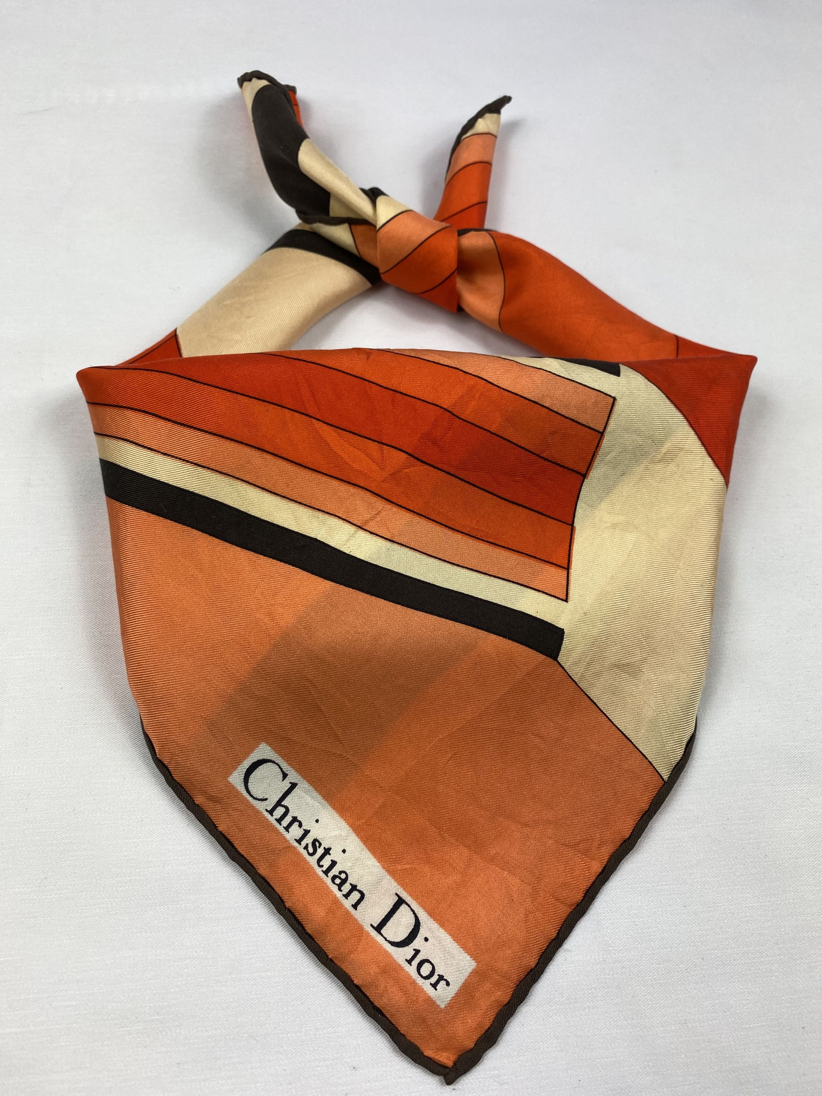 Christian Dior Silk Handkerchief / Bandana / Neckerchief