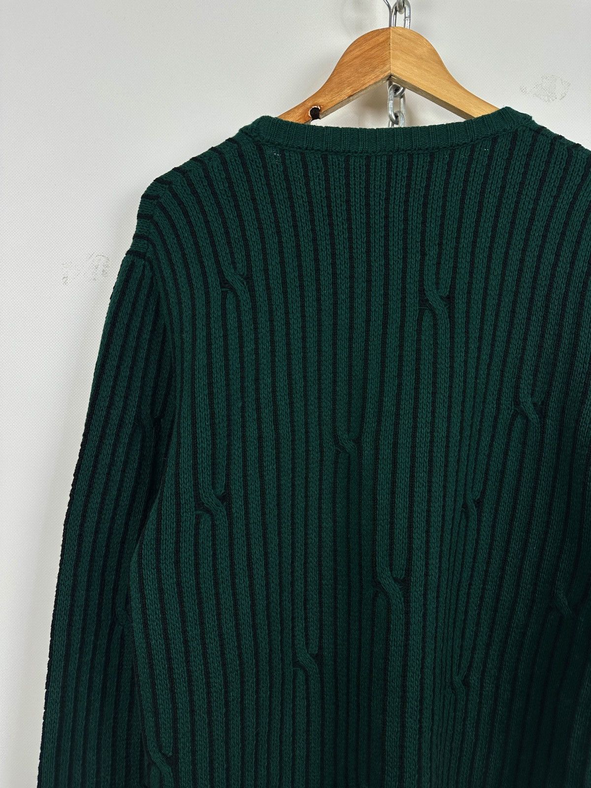 Off-White Off White Green Wool Cable Knit Sweater Size US XL / EU 56 / 4 - 13 Thumbnail