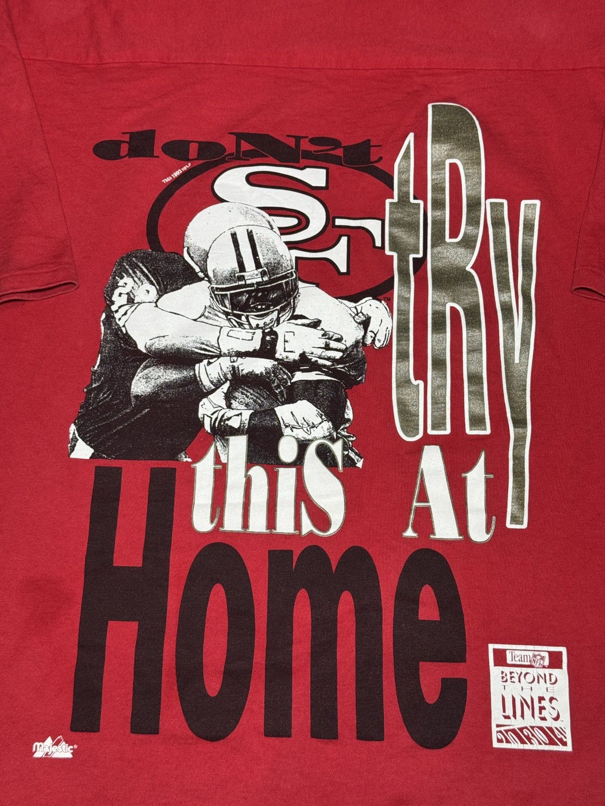 Vintage Vtg 90s San Francisco 49ers Hip Hop Graphic XL Baggy T Shirt Size US XL / EU 56 / 4 - 2 Thumbnail