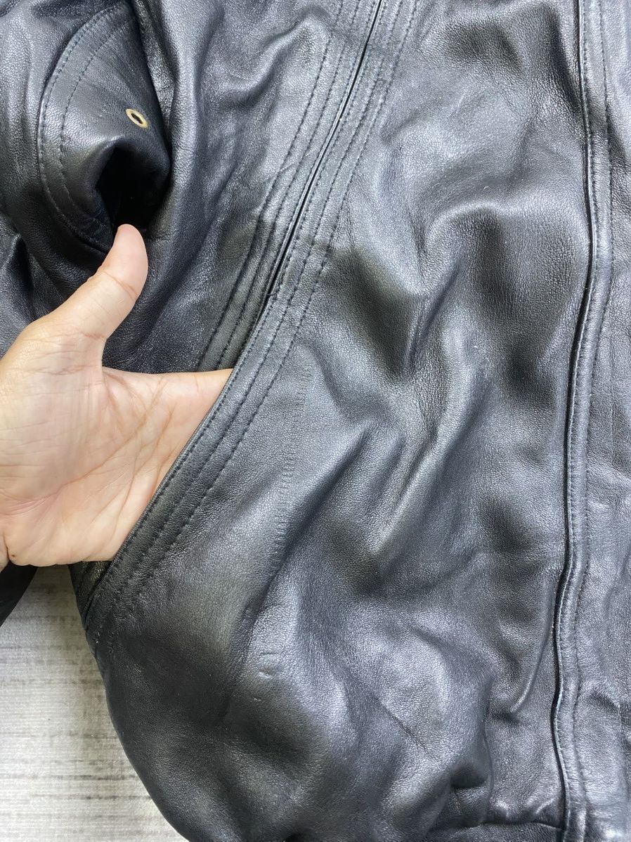 Japanese Brand × Vintage Vintage Marciano Rare Mink Fur Black Leather Jacket Size US L / EU 52-54 / 3 - 7 Thumbnail