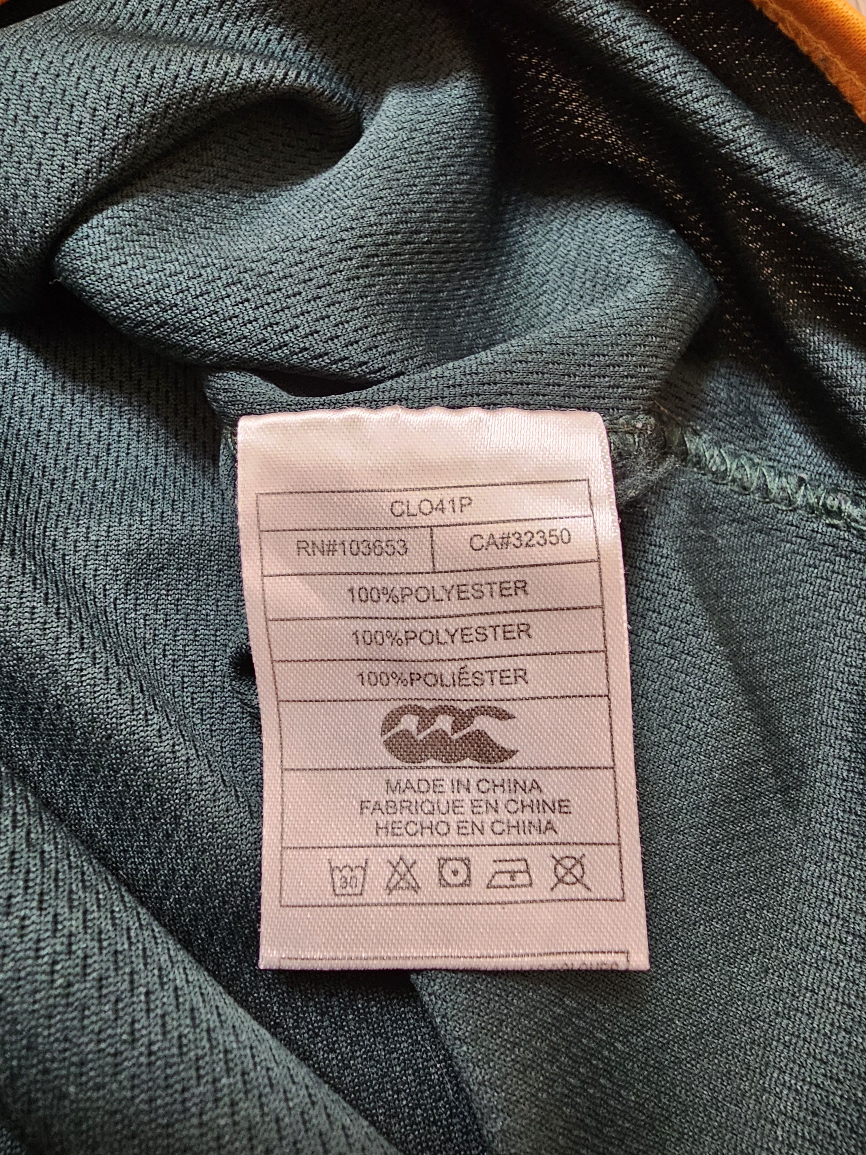 Canterbury of New Zealand SOUTH AFRICA RUGBY JERSEY 2011 WORLD CUP UNION RUGBY JERSEY Size US M / EU 48-50 / 2 - 8 Thumbnail