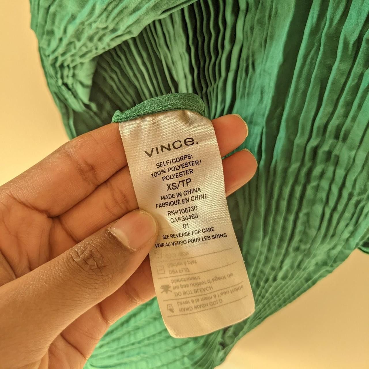 Vince Green Crushed Pleated Maxi Skirt Size 26" / US 2 / IT 38 - 6 Thumbnail