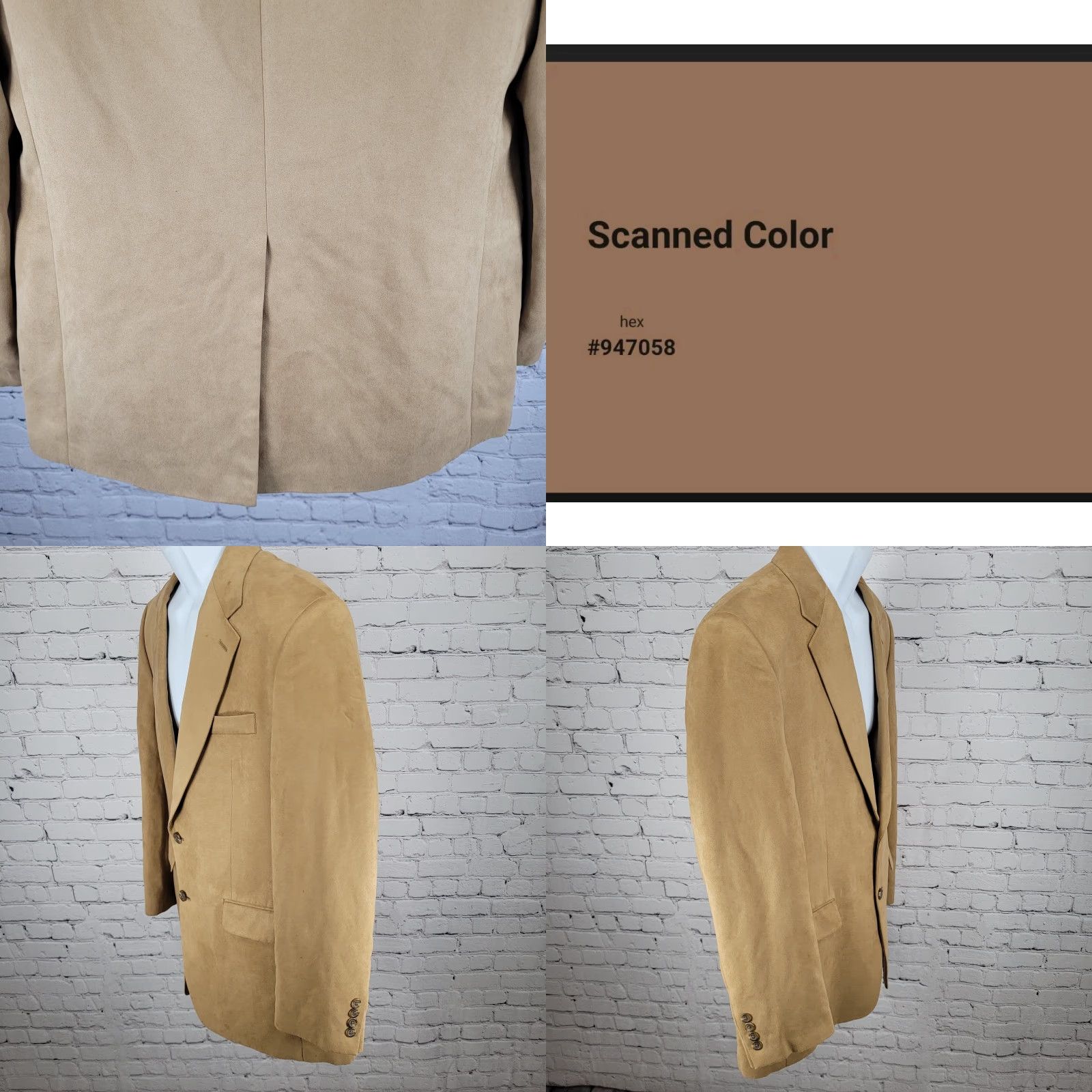 Chaps Chaps Ralph Lauren Tan Microfiber 2 Button Vented Notch Blazer Jacket Size 42 Size 42R - 9 Thumbnail