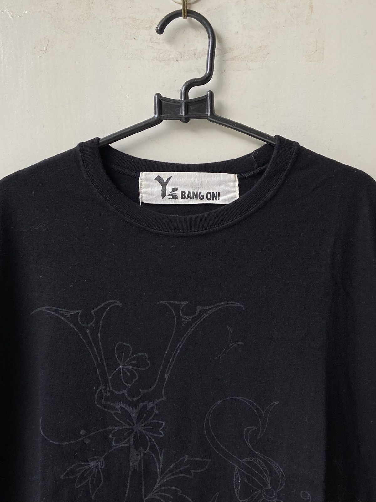 Yohji Yamamoto Y’S BANG ON! Black Logo T-Shirt Size US M / EU 48-50 / 2 - 12 Thumbnail