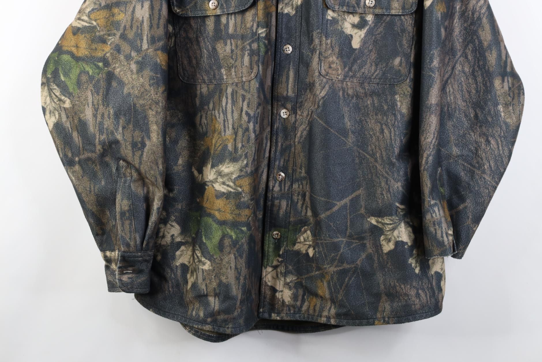 Cabelas Vintage 90s Cabelas Chamois Cloth Camouflage Shirt Jacket Size US L / EU 52-54 / 3 - 3 Thumbnail