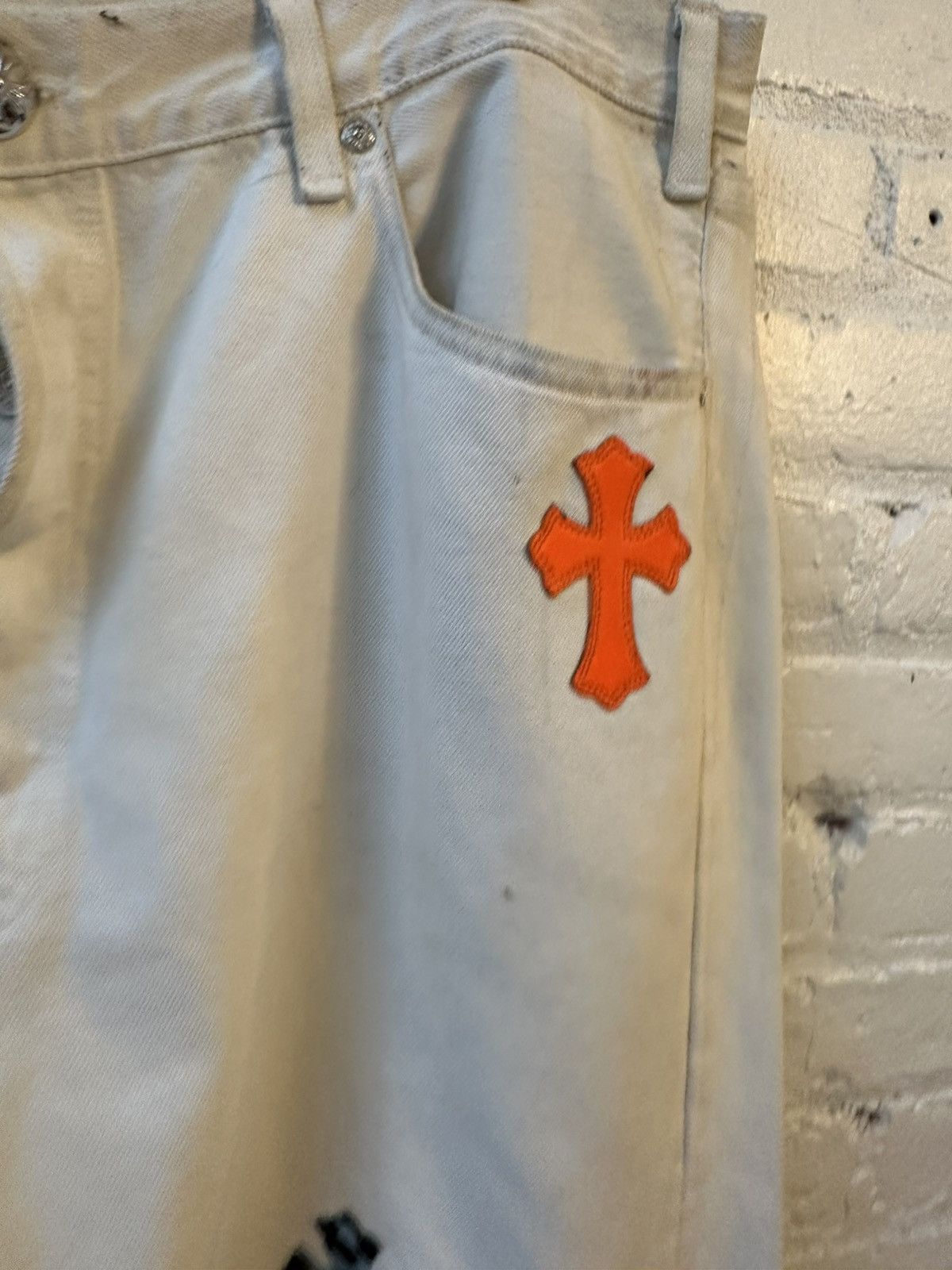 Chrome Hearts Chrome Hearts St. BARTHS rare levi cross patch jeans Size US 36 / EU 52 - 6 Thumbnail