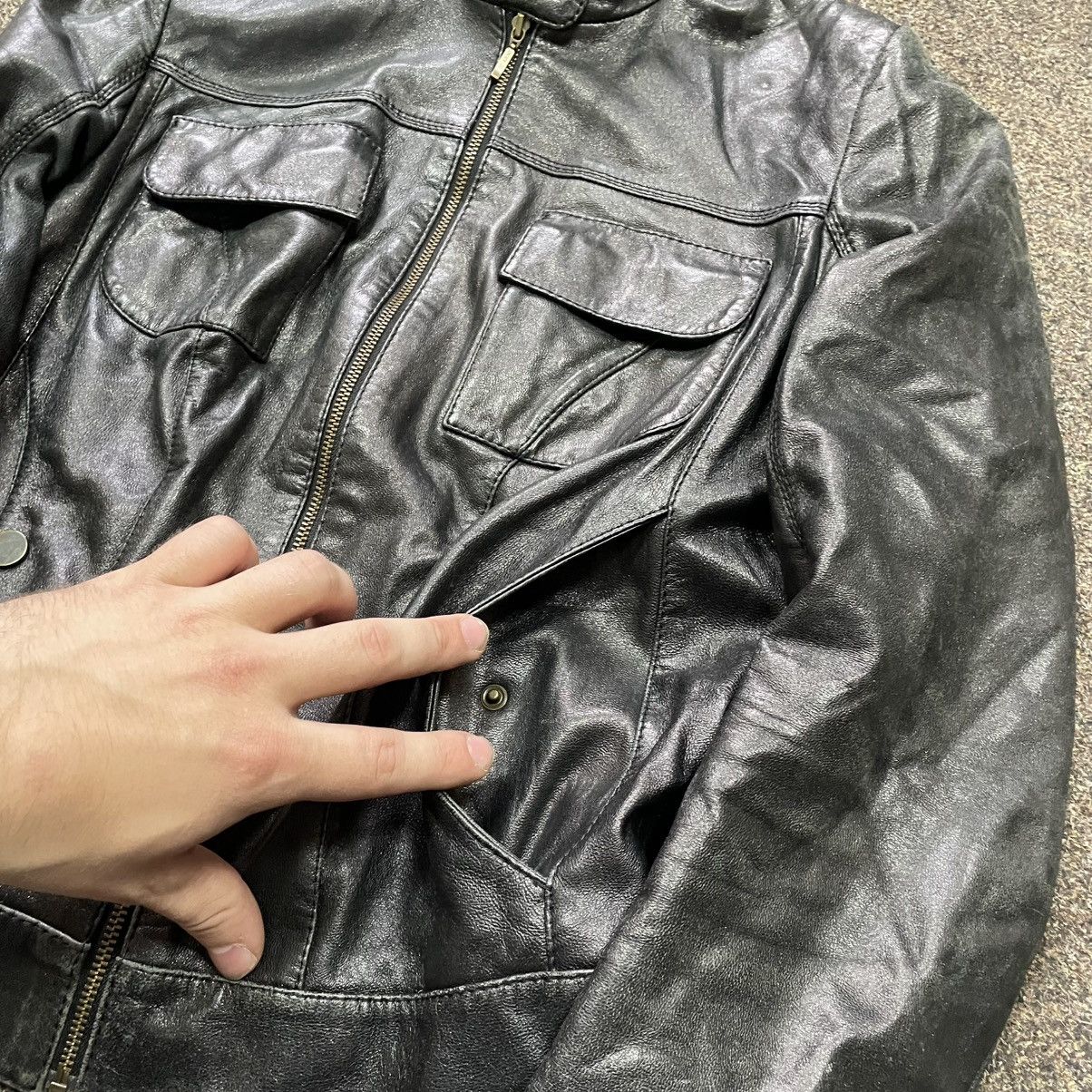 Genuine Leather Vintage Y2K Leather Jacket Biker Punk Opium BALENCIAGA Style Size S / US 4 / IT 40 - 4 Thumbnail