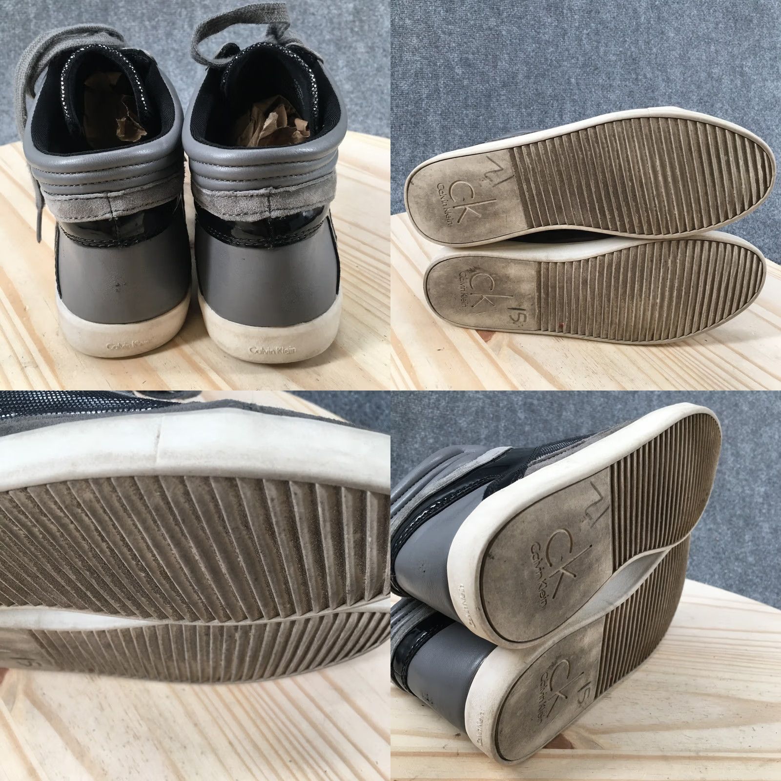 Calvin Klein Calvin Klein Shoes Womens High Top Sneakers Metallic Gray Suede Lace Up 8.5 39 US 8.5 UK 6 Mens Womens Girls Boys? Size M / US 6-8 / IT 42-44 - 8 Thumbnail