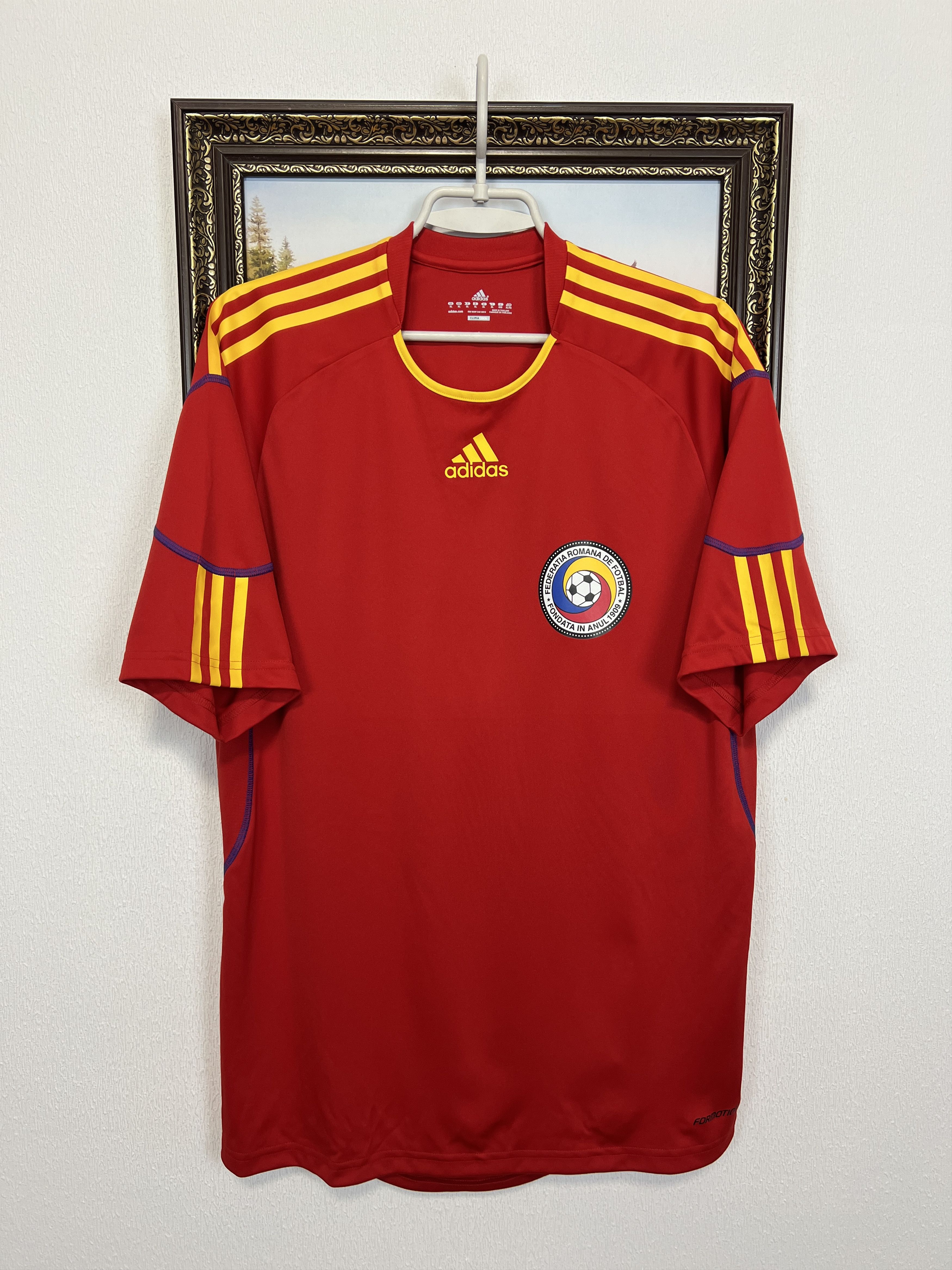 Adidas Romania Away football shirt Soccer Jersey Nationa Trikot Size US XL / EU 56 / 4 - 1 Thumbnail