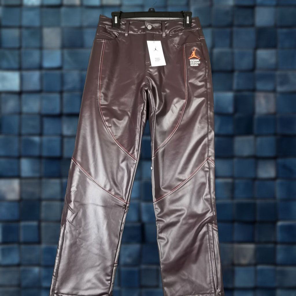 Nike VINTAGE Nike Air Jordan x Maison Château Rouge Pants Women 6 Brown & Sail Straight Leg NWT Womens Size 6 Size 28" / US 6 / IT 42 - 1 Thumbnail